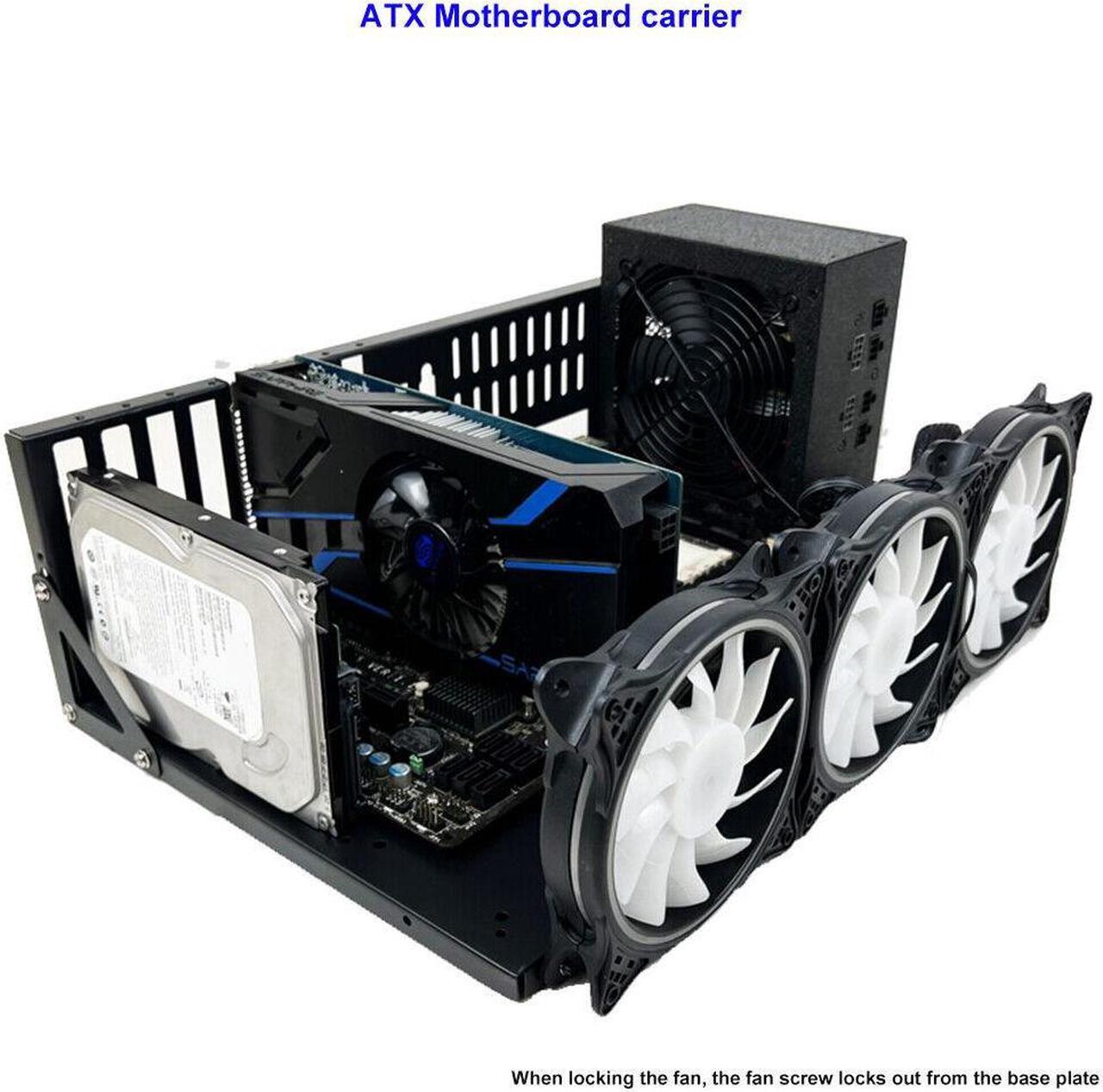 Alt view image 3 of 7 - Open Air Graphics Card Bracket 4 GPU Computer Chassis Mining Rig Frame Cas