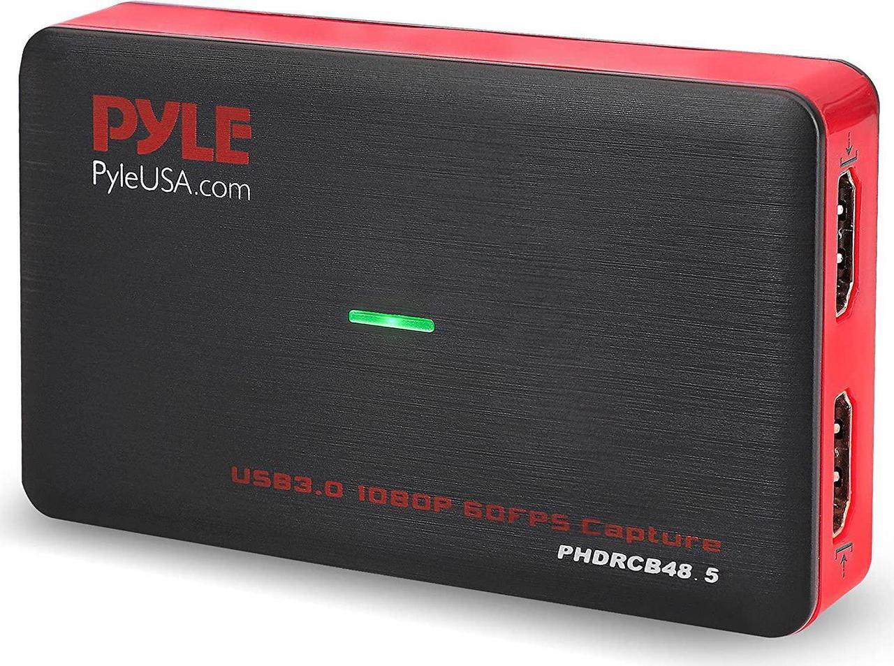 Main image of Pyle Capture Card Video Recording System - AV Game Live Streaming, Full HD 1080P Digital Media File Creation System w/ HDMI, Audio for USB, SD, PC, DVD, PS4, PS3, Xbox One, Xbox 360, Wii PHDRCB48.5