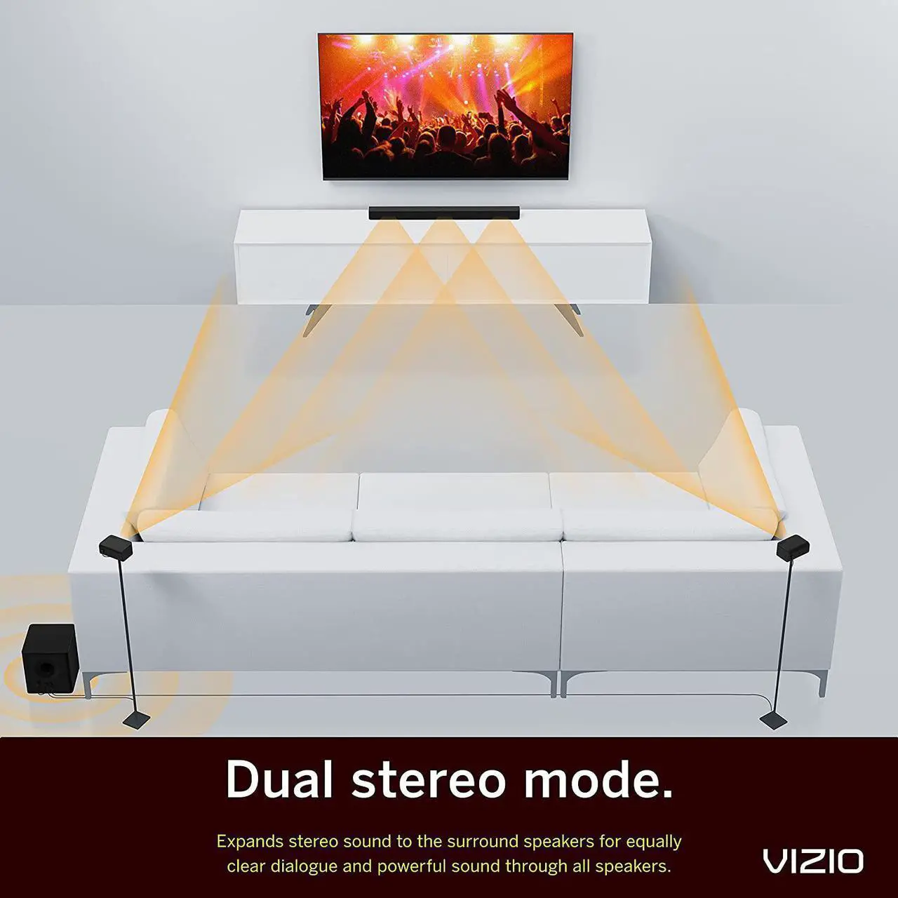 Alt view image 3 of 7 - VIZIO V-Series 5.1 Home Theater Sound Bar with Dolby Audio, Bluetooth, Wireless Subwoofer, Voice Assistant Compatible, Includes Remote Control - V51x-J6