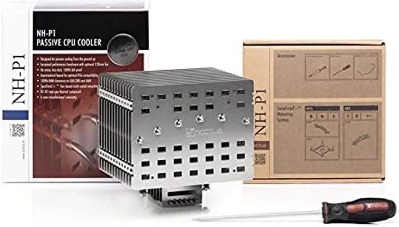 Alt view image 4 of 5 - Noctua NH-P1, Passive CPU Cooler - Fanless Heatsink for 100% Silent Cooling