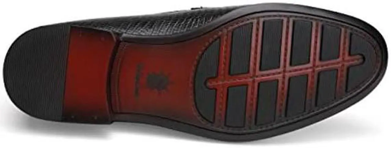 Alt view image 4 of 5 - Men's Classic Leather Penny Loafers, Formal Dress Shoes Driving Casual Shoes Slip-on Loafer for Mens(Black), 12
