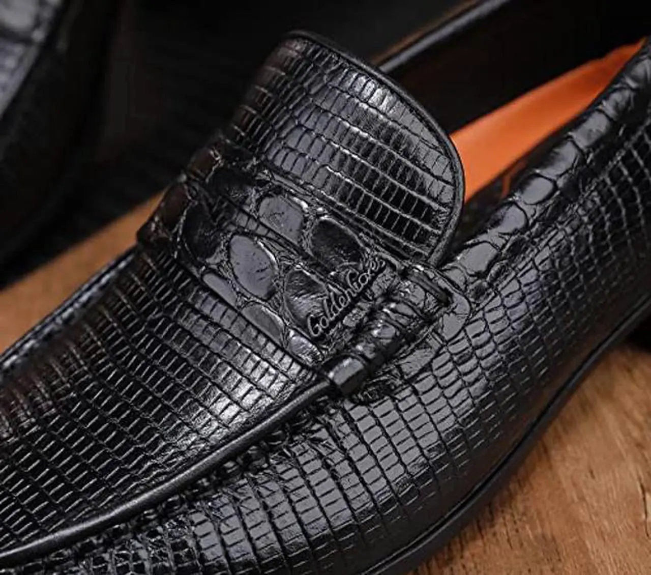 Alt view image 2 of 5 - Men's Classic Leather Penny Loafers, Formal Dress Shoes Driving Casual Shoes Slip-on Loafer for Mens(Black), 12