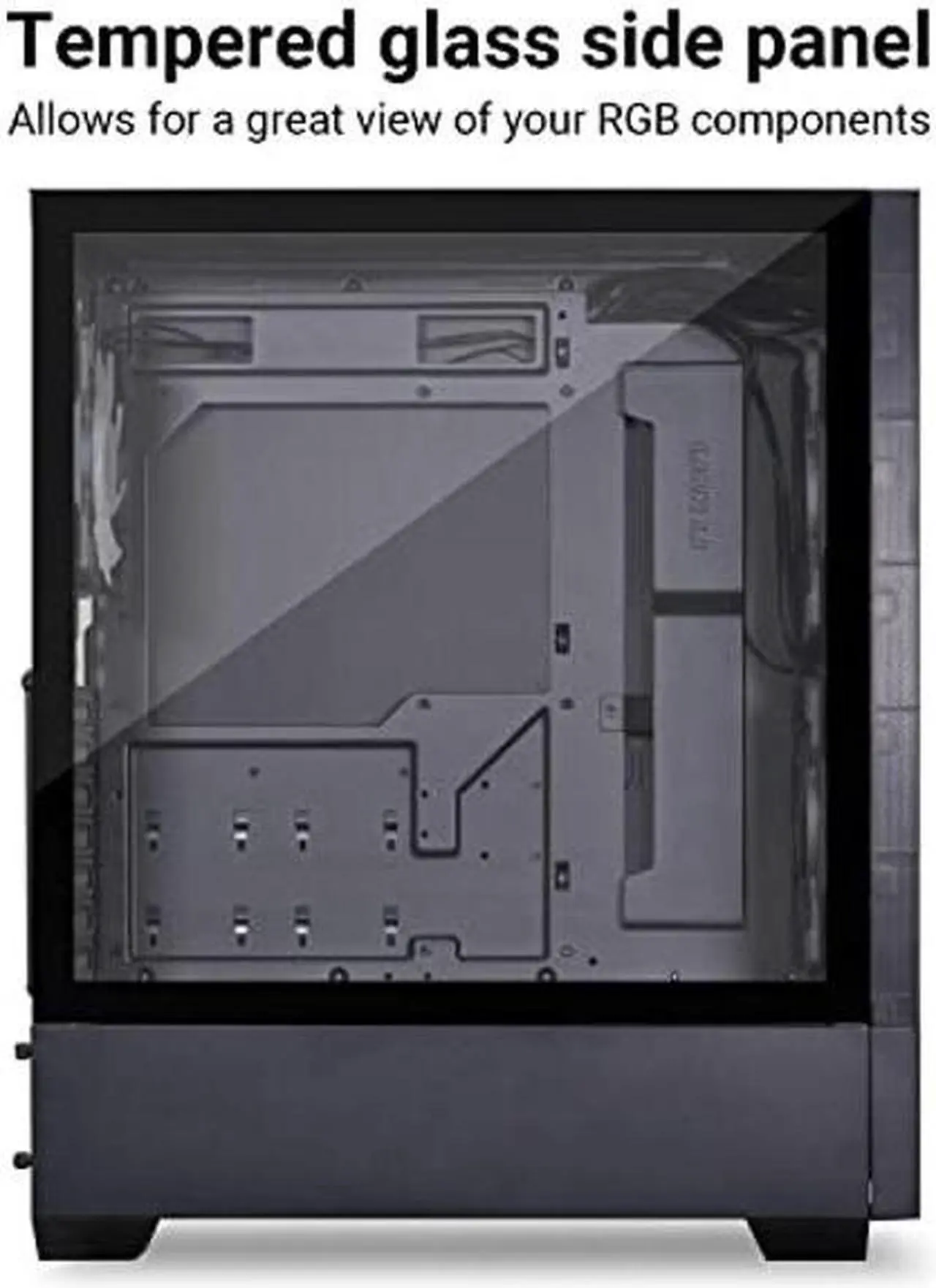 Alt view image 4 of 5 - LIAN LI High Airflow ATX PC Case, RGB Gaming Computer Case, Mesh Front Panel Mid-Tower Chassis w/ 3 ARGB PWM Fans Pre-Installed, USB Type-C Port, Tempered Glass Side Panel (LANCOOL 205 MESH C, Black)
