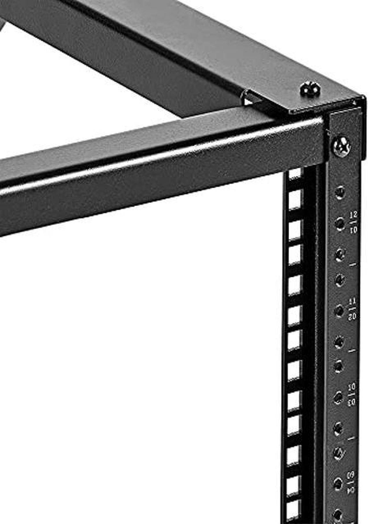 Alt view image 2 of 5 - NavePoint 6U Open Frame Wall Mount Server Rack for 19" Networking IT Equipment & A/V Gear, 24.81" Depth, 132 lbs Weight Capacity, 12-24 Threaded
