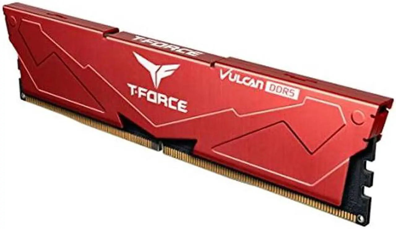 Alt view image 5 of 5 - TEAMGROUP T-Force Vulcan DDR5 32GB (2x16GB) 5600MHz (PC5-44800) CL32 Desktop Memory Module Ram (Red) for 600 700 Series Chipset XMP 3.0 Ready - FLRD532G5600HC32DC01