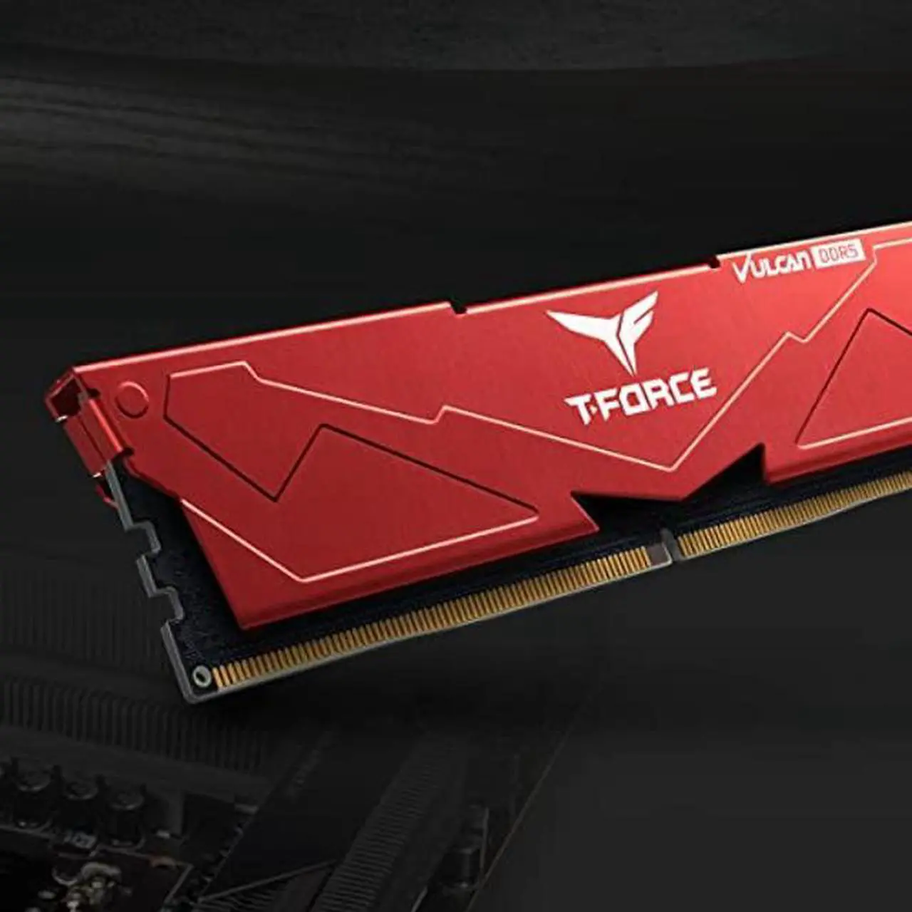 Alt view image 4 of 5 - TEAMGROUP T-Force Vulcan DDR5 32GB (2x16GB) 5600MHz (PC5-44800) CL32 Desktop Memory Module Ram (Red) for 600 700 Series Chipset XMP 3.0 Ready - FLRD532G5600HC32DC01