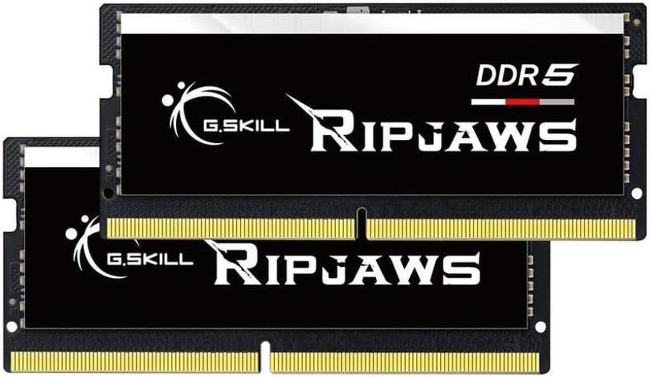 Main image of G.SKILL Ripjaws DDR5 SO-DIMM Series DDR5 RAM 32GB (2x16GB) 4800MT/s CL34-34-34-76 1.10V Unbuffered Non-ECC Notebook/Laptop Memory SODIMM (F5-4800S3434A16GA2-RS)