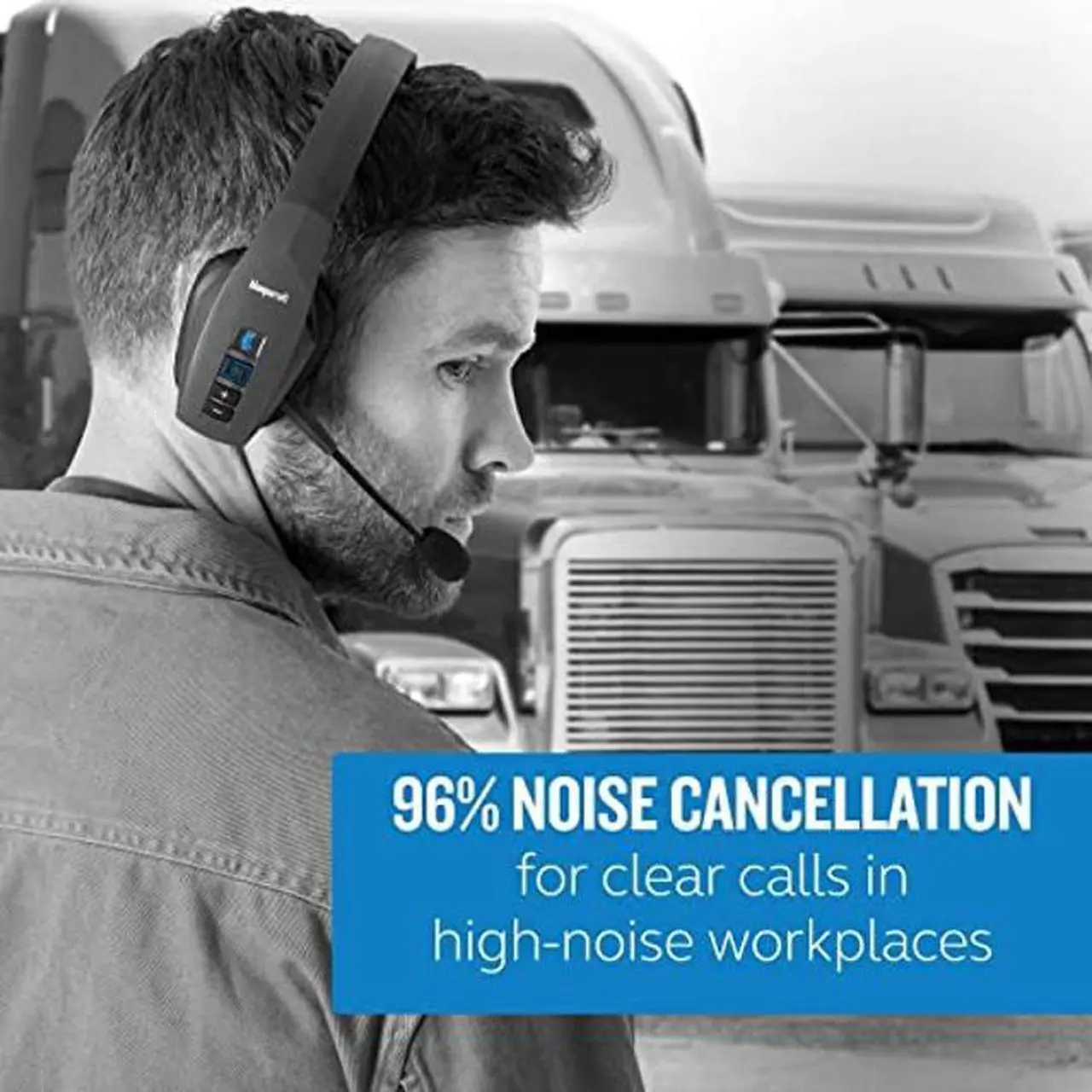 Alt view image 4 of 5 - BlueParrott B550-XT Voice-Controlled Bluetooth Headset - Industry Leading Sound with Long Wireless Range, Extreme Comfort and Up to 24 Hours of Talk Time, Black