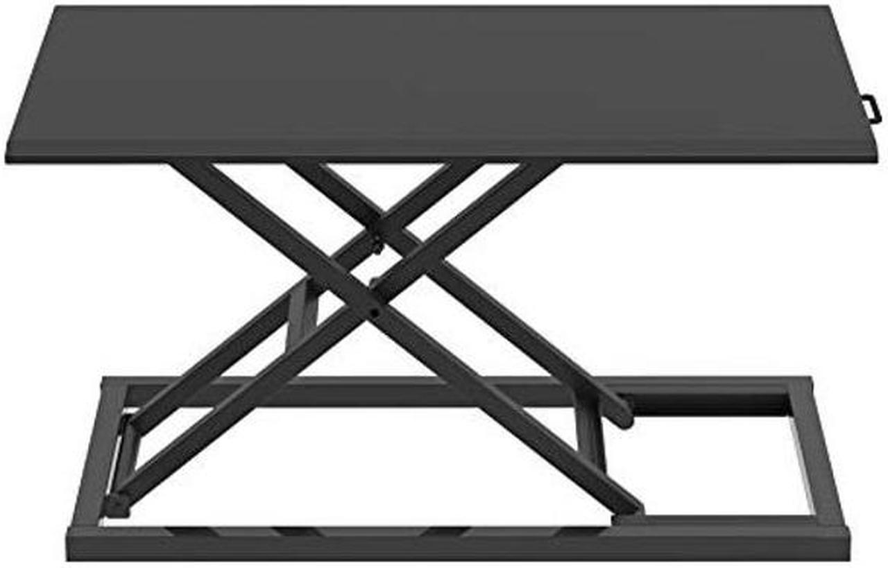 Alt view image 2 of 5 - Stand Up Desk Store AirRise Adjustable Height Standing Desk Converter Monitor Stand (Black, 29")