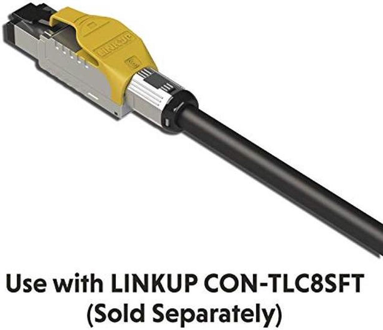 Alt view image 3 of 5 - LINKUP - Cat8 Ethernet Cable S/FTP 22AWG Screened Solid Cable | 2000MHz (2GHz) up to 40Gbps | Future 5th-Gen Ethernet LAN Network 40G Structure Wires |Black| 50 Meter Bulk (Termination Required)