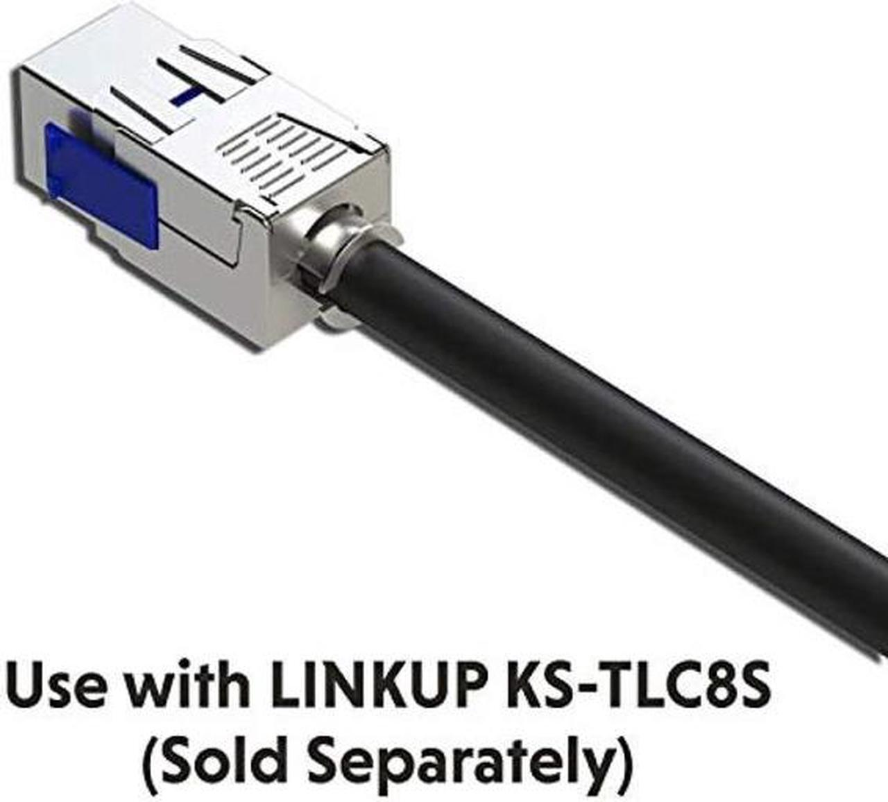 Alt view image 4 of 5 - LINKUP - Cat8 Ethernet Cable S/FTP 22AWG Screened Solid Cable | 2000MHz (2GHz) up to 40Gbps | Future 5th-Gen Ethernet LAN Network 40G Structure Wires |Black| 50 Meter Bulk (Termination Required)