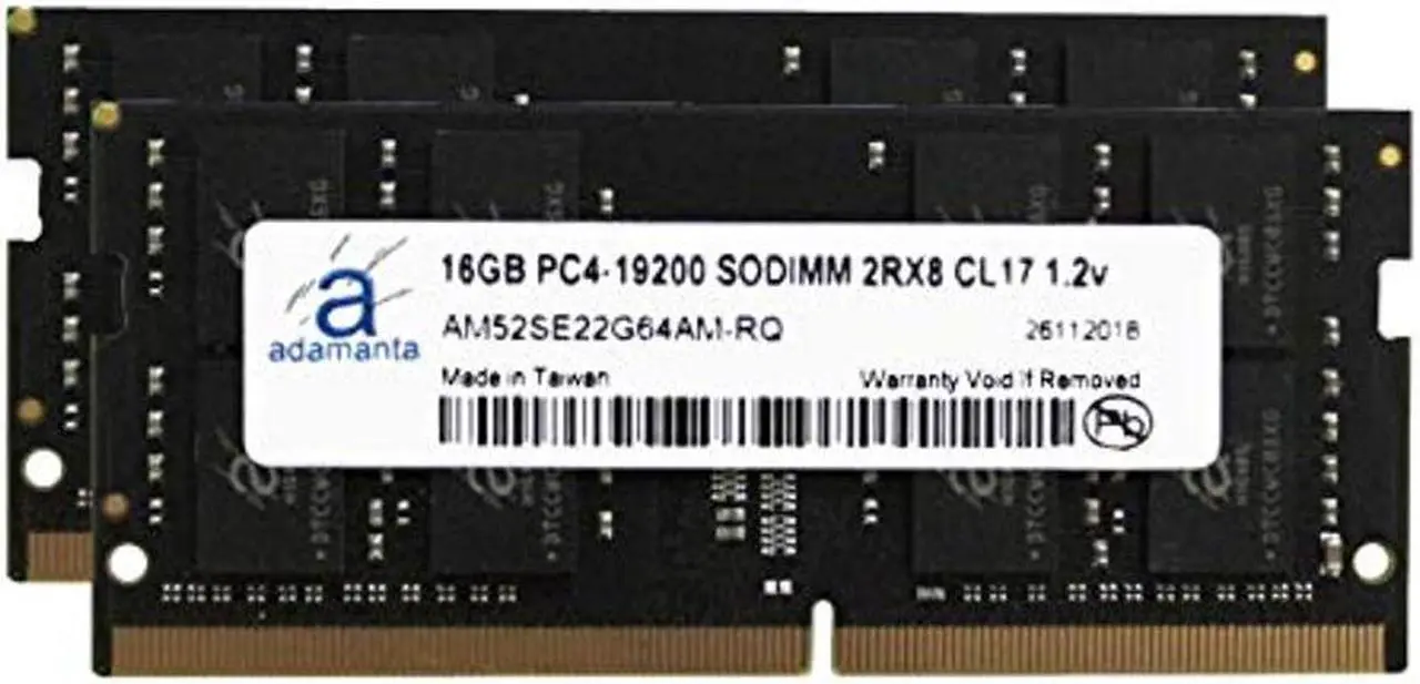Main image of Adamanta 32GB (2x16GB) Laptop Memory Upgrade Compatible for HP ZBook 15 G4 & ZBook 17 G4 Mobile Workstation with Intel i5 & i7 Processors DDR4 2400Mhz PC4-19200 SODIMM 2Rx8 CL17 1.2v RAM DRAM