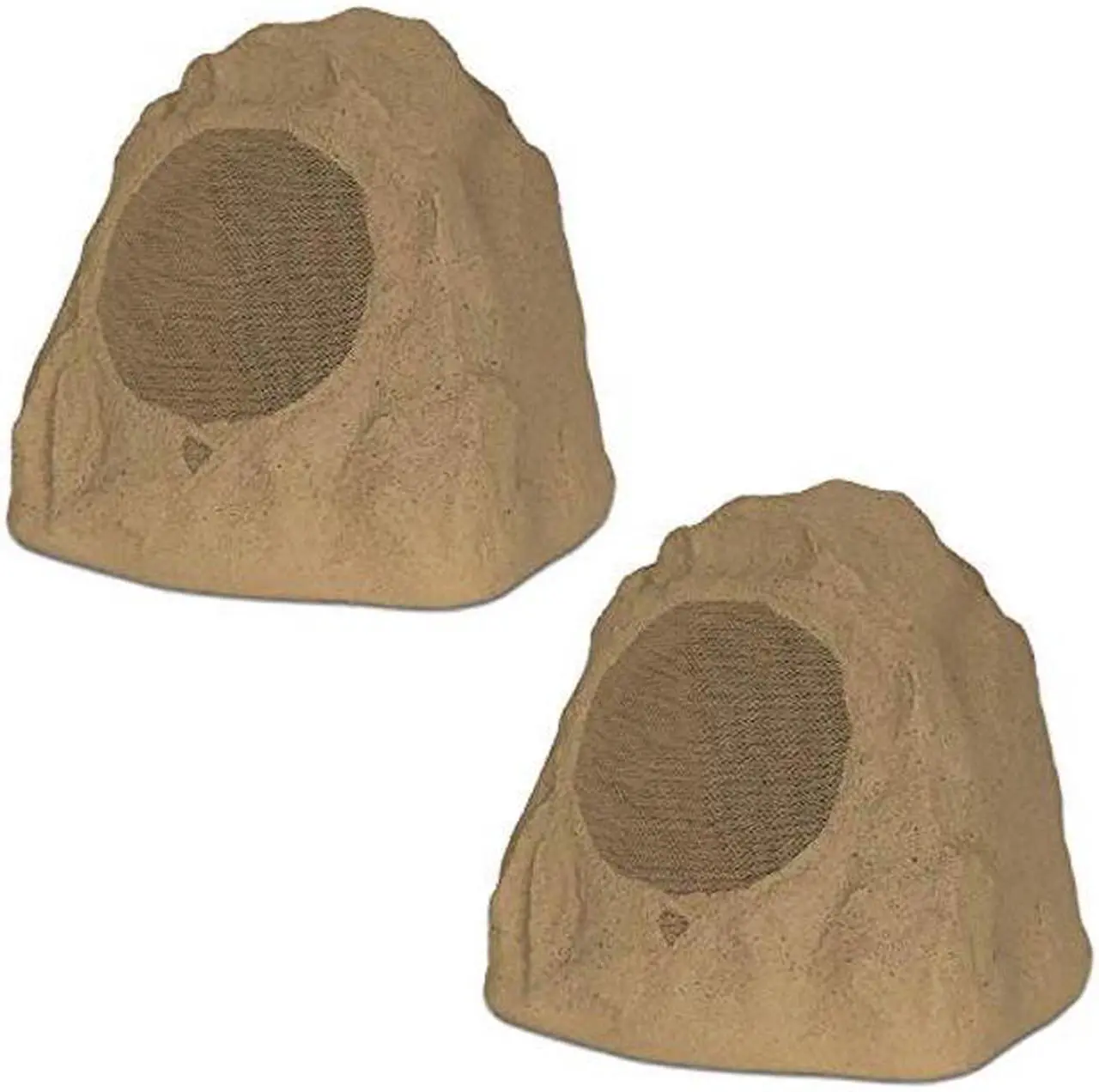 Main image of Theater Solutions 2R8S Outdoor Sandstone 8" Rock 2 Speaker Set for Deck Pool Spa Yard Garden