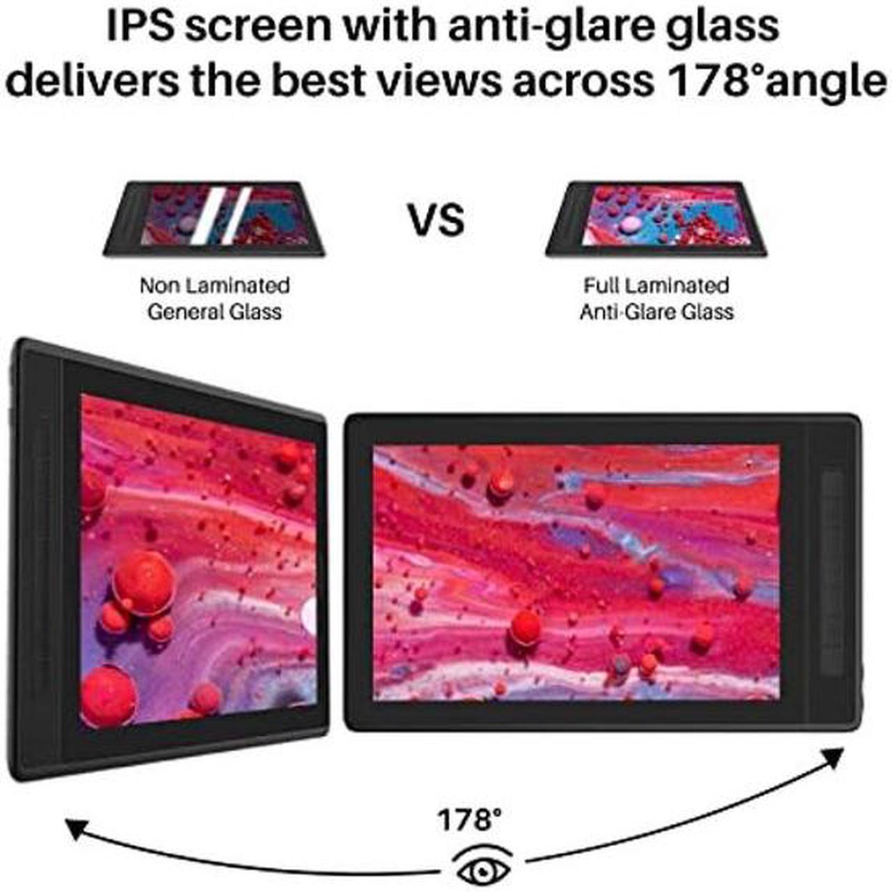 Alt view image 4 of 5 - HUION Kamvas Pro 13 2.5K QHD Graphics Monitor Drawing Tablet with Screen and Skeleton Artist Glove