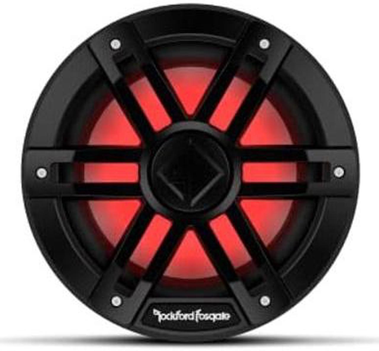 Rockford Fosgate M1D2-8B Color Optix 8" DVC 2-Ohm Multicolor LED Lighted Marine Subwoofer - Black