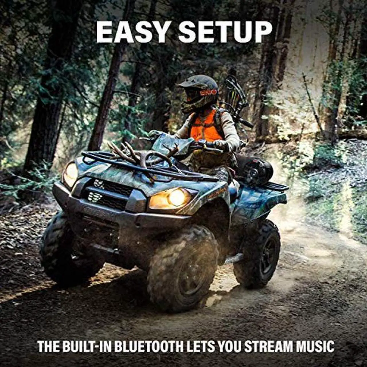 Alt view image 2 of 5 - BOSS Audio Systems ATVB6.5R ATV UTV Weatherproof Sound System - 6.5 Inch Speakers, 1 Inch Tweeters, Built-in Amplifier, Bluetooth, Rechargeable Battery, Easy Installation for 12 Volt Vehicles