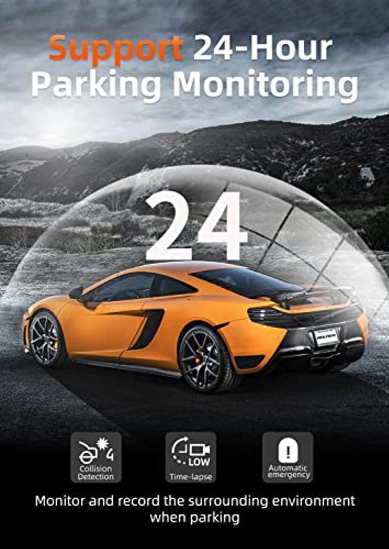 Alt view image 4 of 5 - WOLFBOX 12" Rear View Mirror Camera, 4K Mirror Dash Cam Front and Rear with 2.5K Rear Camera, Smart Full Touch Screen Backup Camera for car, Dash Cam with WDR Camera,Night Vision,Free 64GB Card & GPS