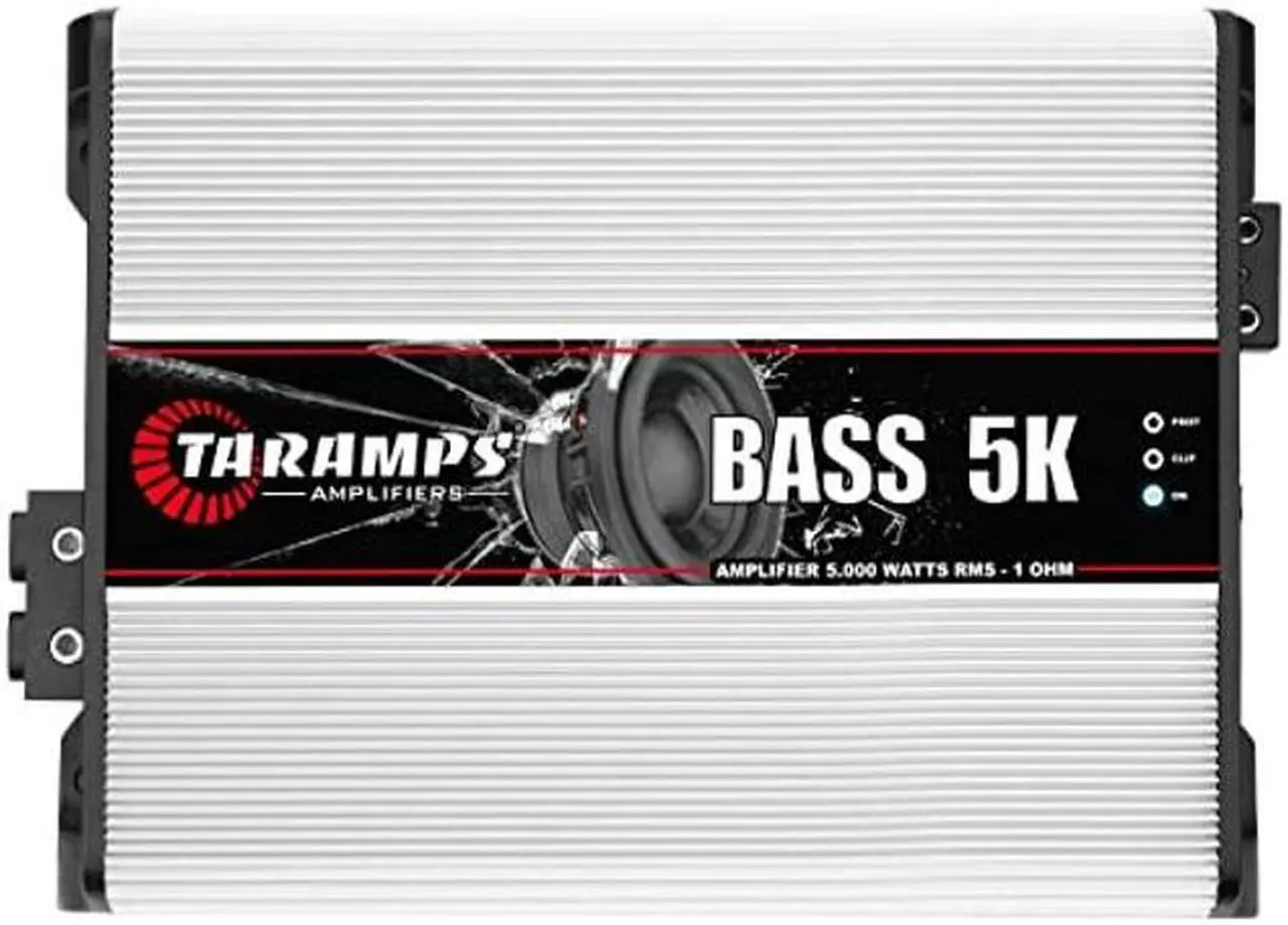 Main image of Taramps Bass 5k 5000 watts Rms Car Audio Amplifier 1 ohm Mono amp Class D 1 Channel Low Pass Subsonic Filter Bass Boost, Monoblock High Performance, RCA Power Amplifier