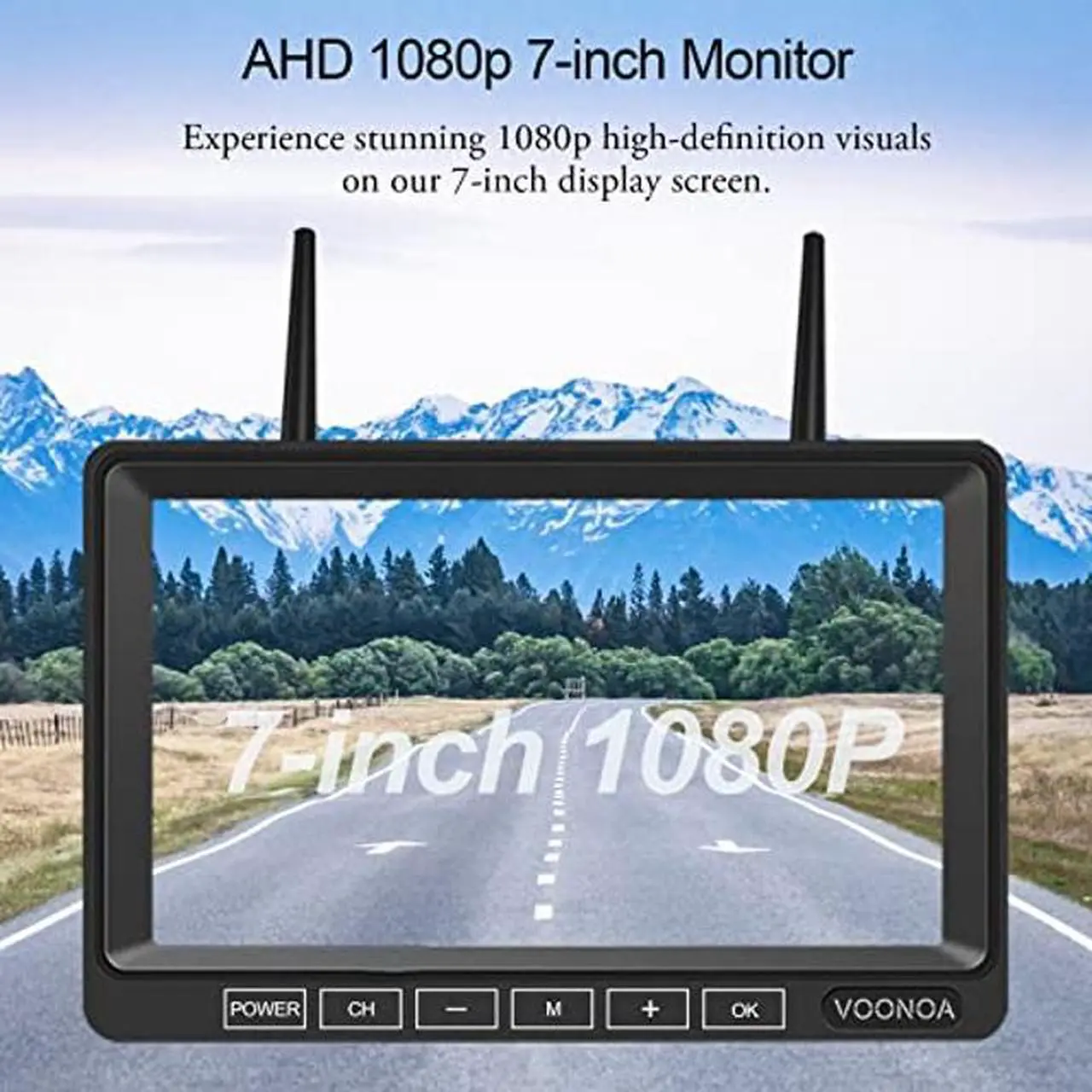 Alt view image 2 of 5 - 1080P Wireless RV Camera System, IP69 Waterproof Night Vision RV Backup Camera Side Rear View Camera 4 with 7 Inch HD Monitor DVR Recording for RV Truck Trailer Camper Compatible with Furrion Mount