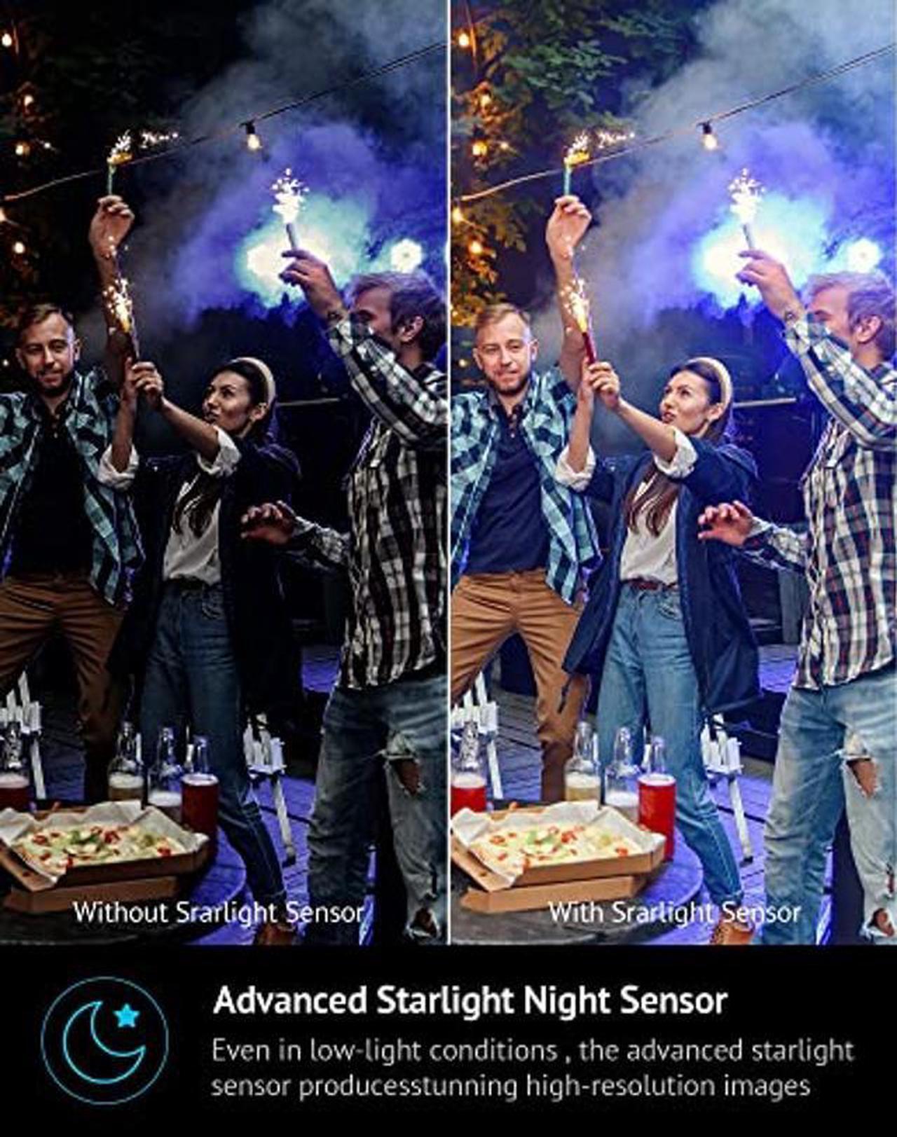 Alt view image 3 of 5 - LaView 4MP Security Cameras Outdoor Indoor 4pc,2K Wired Cameras for Home Security with Starlight Color Night Vision,IP65 Spotlight Camera 2.4G,2-Way Audio,AI Human Detection,Works with Alexa