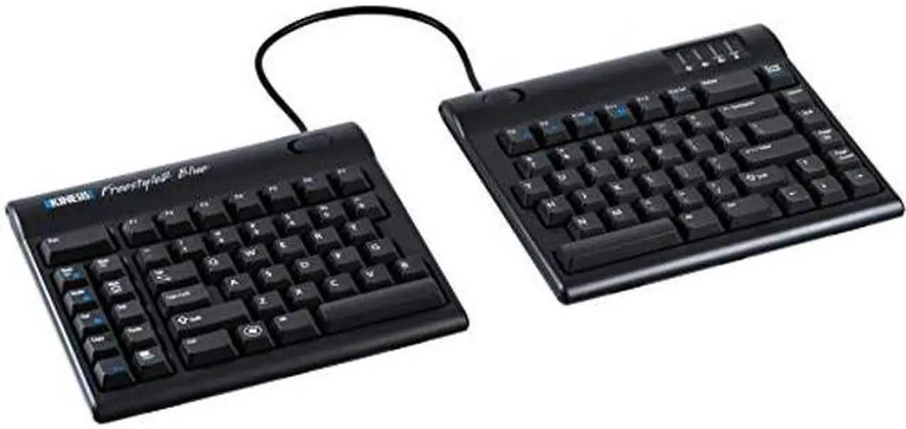 Main image of KINESIS Freestyle2 Blue Wireless Ergonomic Keyboard for PC (9" Separation), Dark Gray