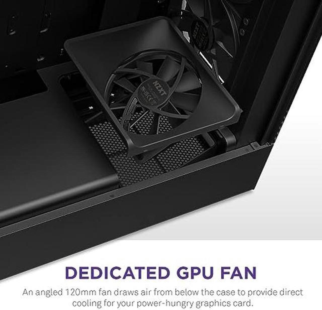 Alt view image 4 of 5 - NZXT H5 Elite Compact ATX Mid-Tower PC Gaming Case - Built-in RGB Lighting - Tempered Glass Front and Side Panels - Cable Management - 2 x 140mm RGB Fans Included - 280mm Radiator Support - Black