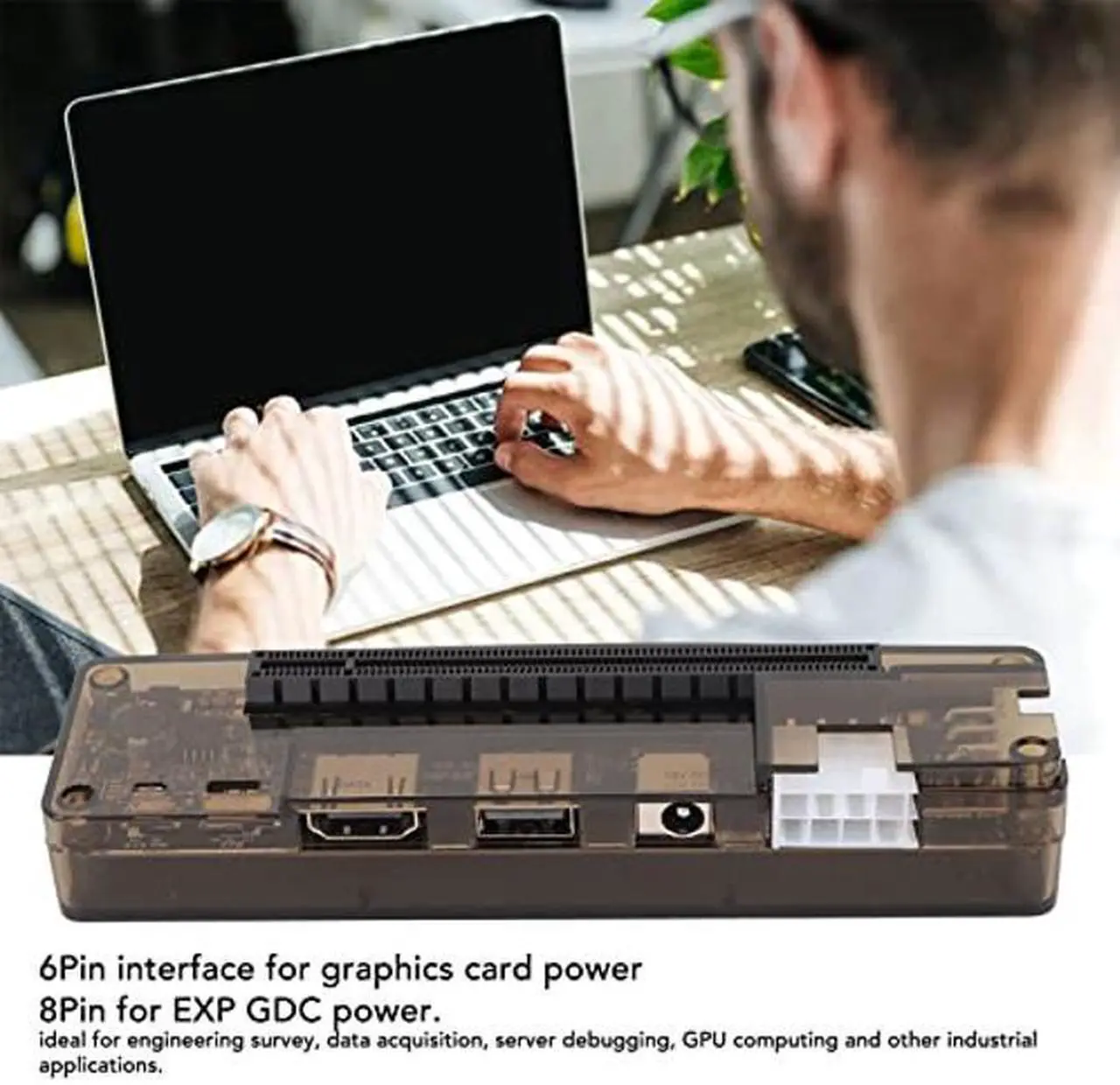 Alt view image 3 of 5 - Serounder EXP GDC PCIe Laptop External Independent Video Card Dock NGFF M.2 A Key 6Pin Discrete Graphics Base for Beast,(Serounder81s6acxzp0)