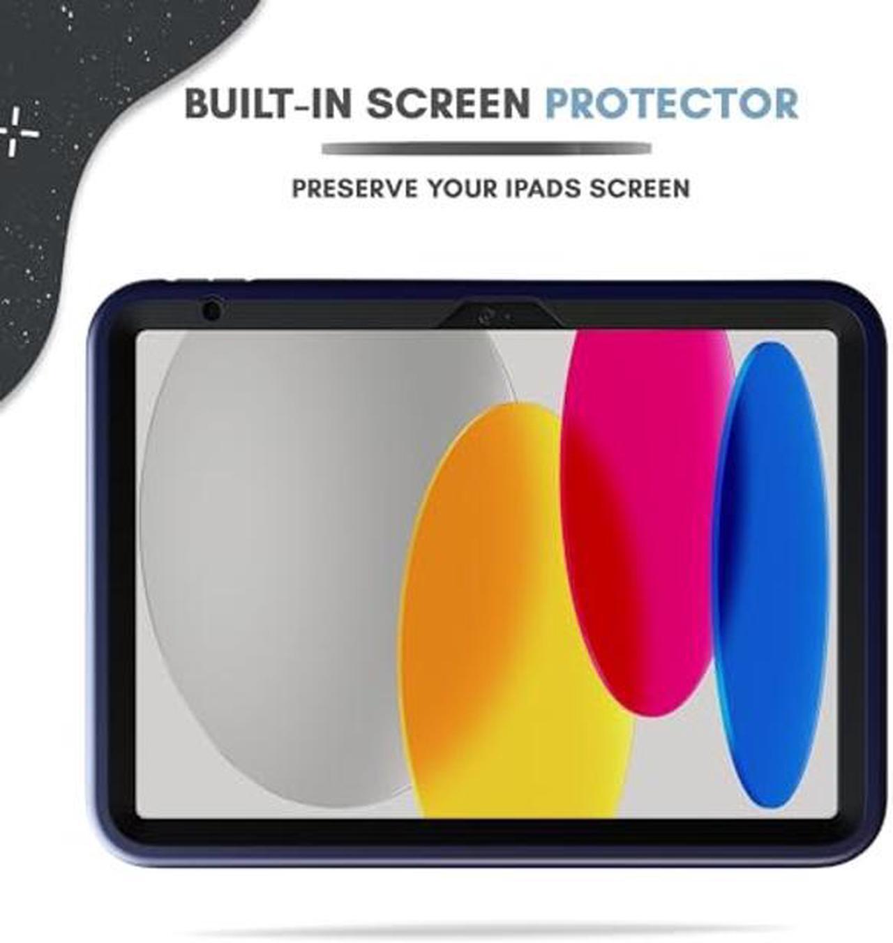 Alt view image 3 of 5 - UZBL Case for iPad 10th Generation 10.9 Inch (2022), Shockwave V2 Complete Protection Hard Case, Built-in Screen Protector with Adjustable Kickstand (Model #s A2696, A2757, A2777)