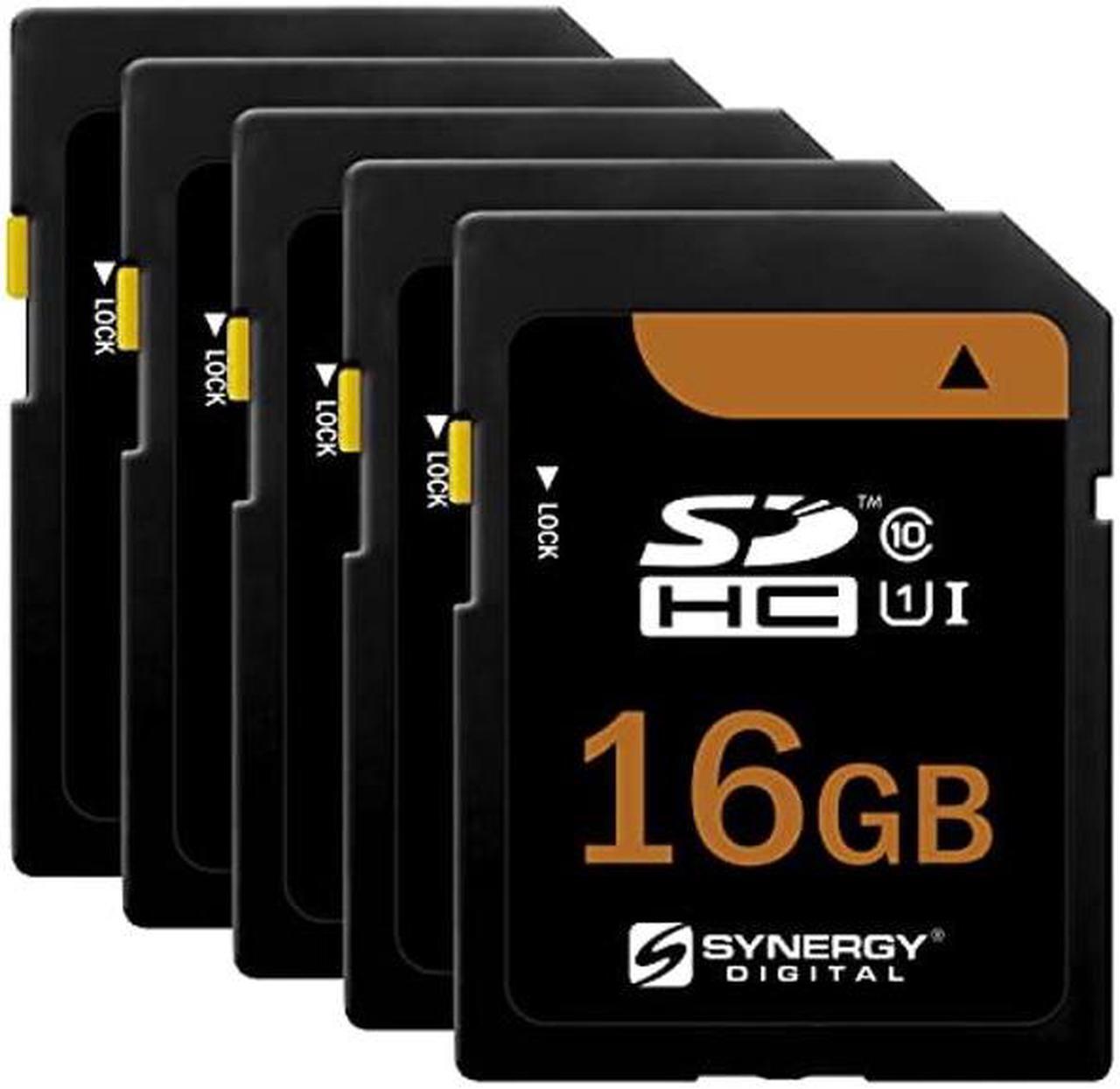 Main image of Synergy Digital 16GB, SDHC UHS-I Memory Cards - Class 10, U1, 95MB/s, 300 Series - Pack of 5
