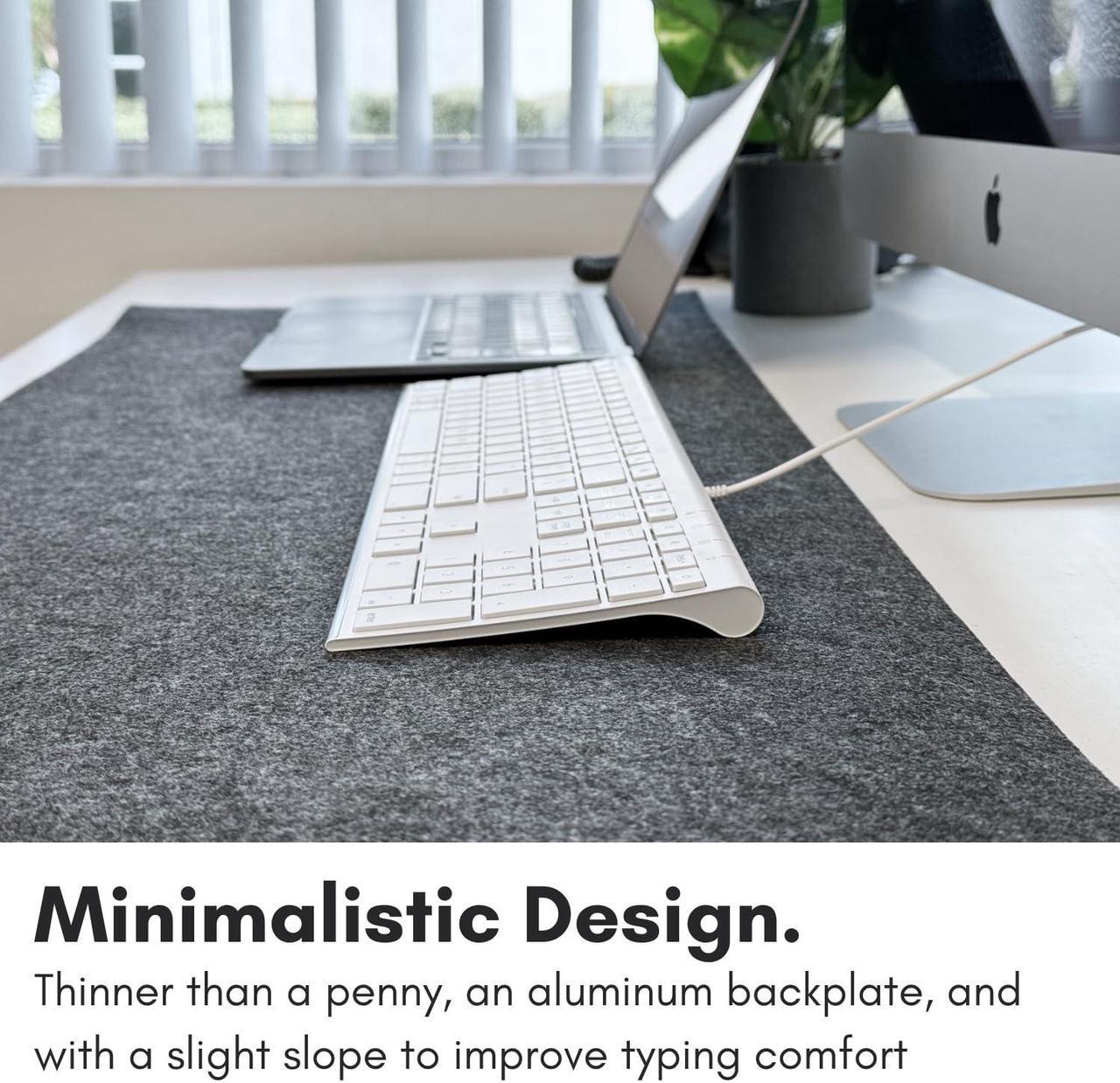 Alt view image 4 of 5 - Macally Slim USB Wired Keyboard for Mac and Windows - Simple and Sophisticated - USB Apple Keyboard with Numeric Keypad for Mac Mini / Pro, Macbook, iMac with 110 Scissor Switch Keys and 20 Shortcuts
