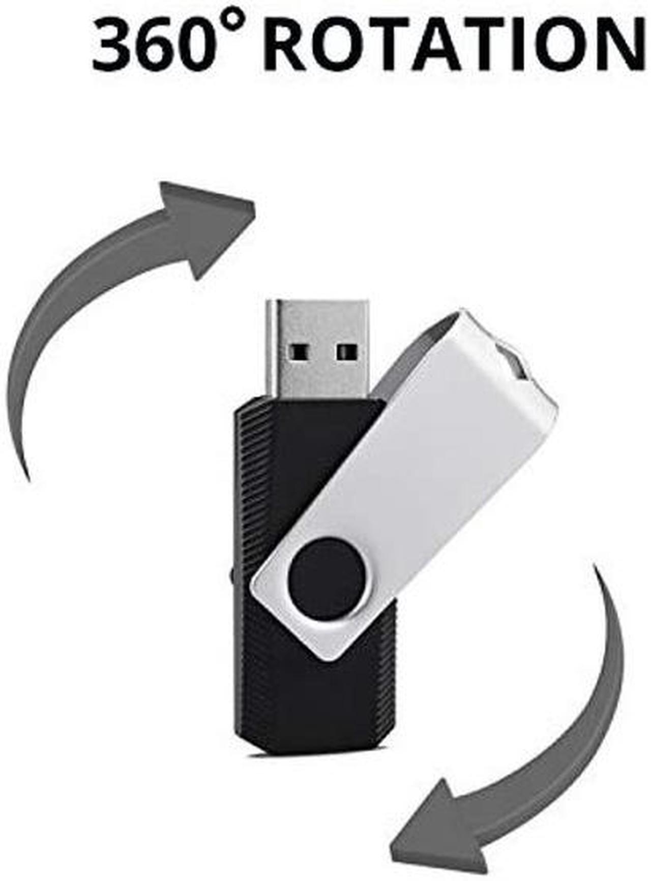 Alt view image 3 of 5 - KEXIN 10 Pack 64GB Flash Drive USB Flash Drive Thumb Drive Memory Stick USB Drive Swivel Drive Jump Drive Black (64 GB, 10 Pack)