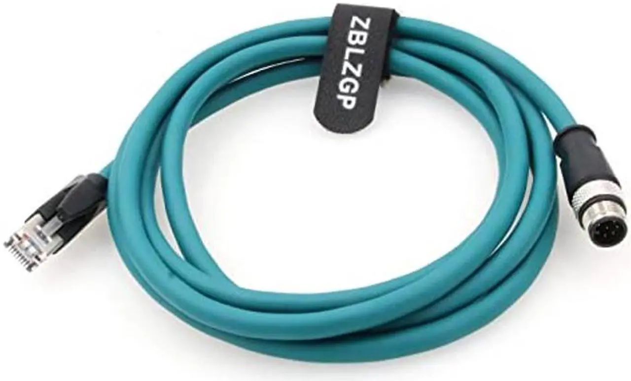 Alt view image 2 of 4 - ZBLZGP M12 8 Pole Male A-Code High Flexible Shielded to RJ45 Industrial Ethernet Cat-6 Shielded Cable for Cognex Industrial Camera 2M
