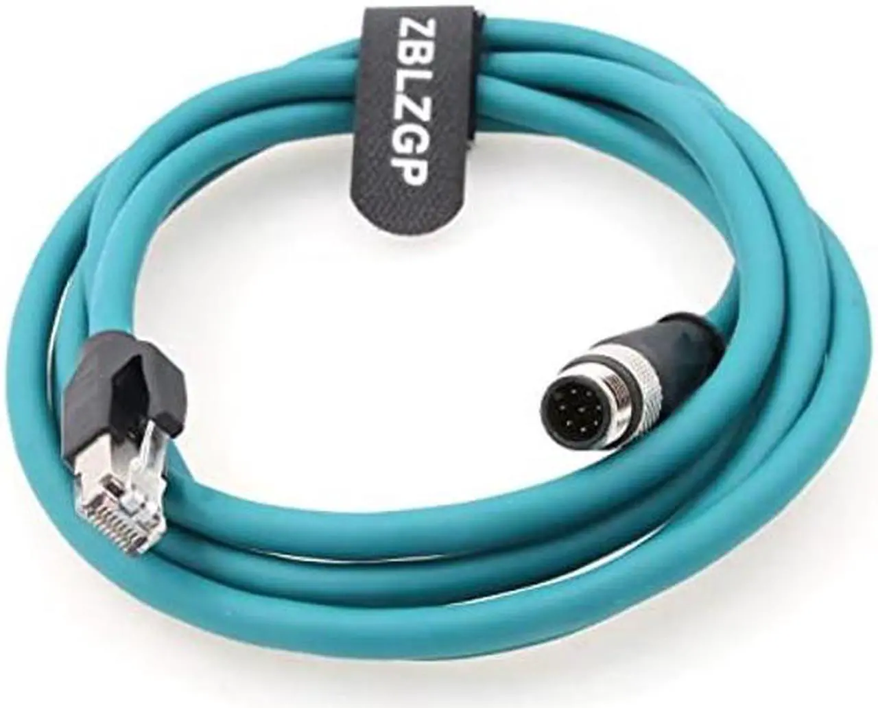 Alt view image 3 of 4 - ZBLZGP M12 8 Pole Male A-Code High Flexible Shielded to RJ45 Industrial Ethernet Cat-6 Shielded Cable for Cognex Industrial Camera 2M