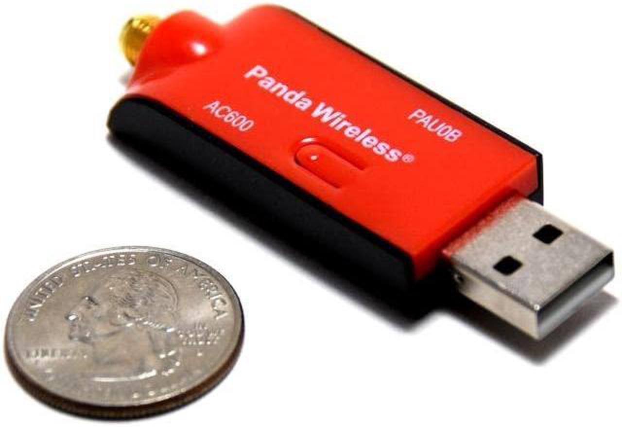 Alt view image 5 of 5 - Panda Wireless(r) PAU0B AC600 Dual Band (2.4GHz and 5GHz) Wireless N USB Adapter W/High Gain Antenna - Windows 7/8/8.1/10/11, Mint, Ubuntu, openSUSE, Fedora, Rocky, Kali Linux and Raspbian