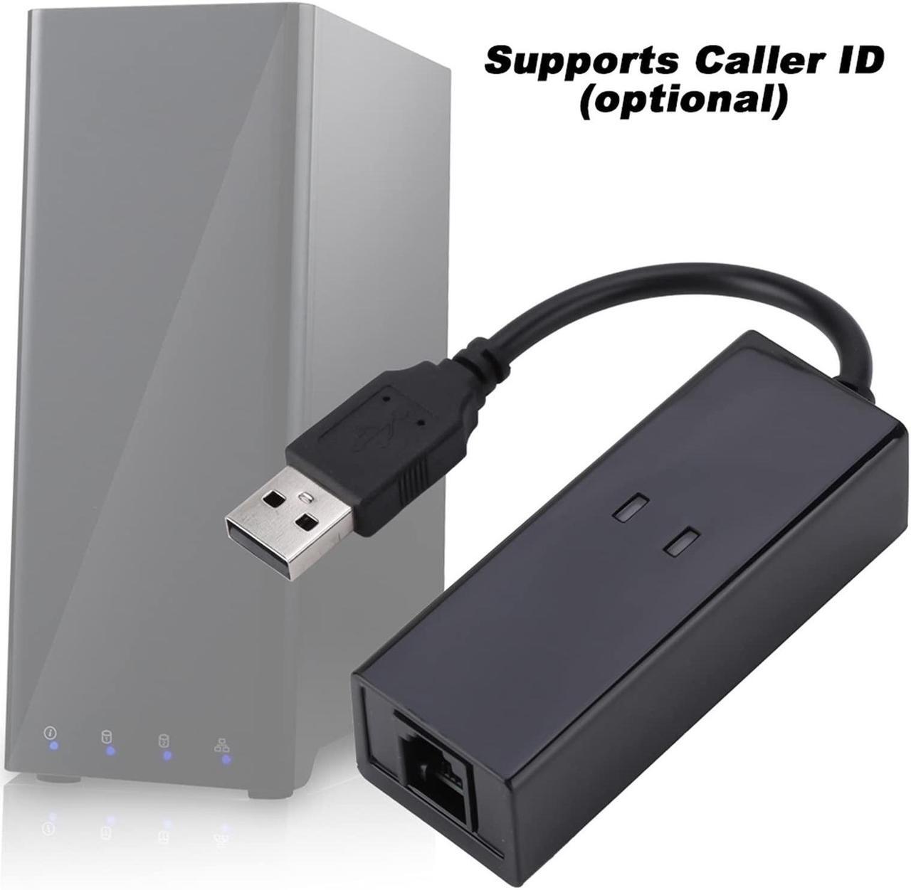 Alt view image 4 of 5 - Rj11 to USB Adapter Fax Modem USB Windows 10 Abs Black USB 56K External Dial Up Voice Fax Data Modem Fit for Win7 Win8 Win10 Xp