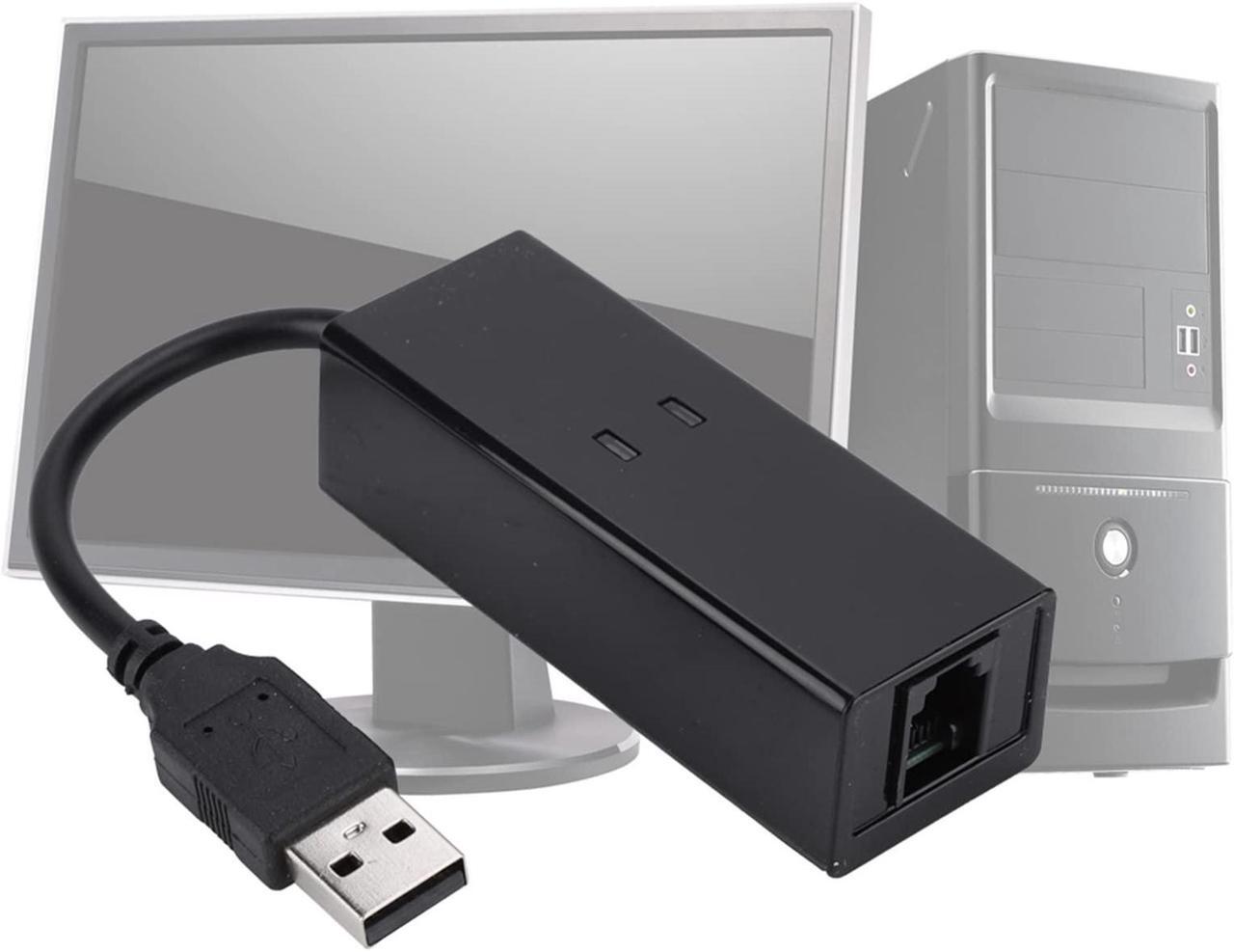 Alt view image 5 of 5 - Rj11 to USB Adapter Fax Modem USB Windows 10 Abs Black USB 56K External Dial Up Voice Fax Data Modem Fit for Win7 Win8 Win10 Xp