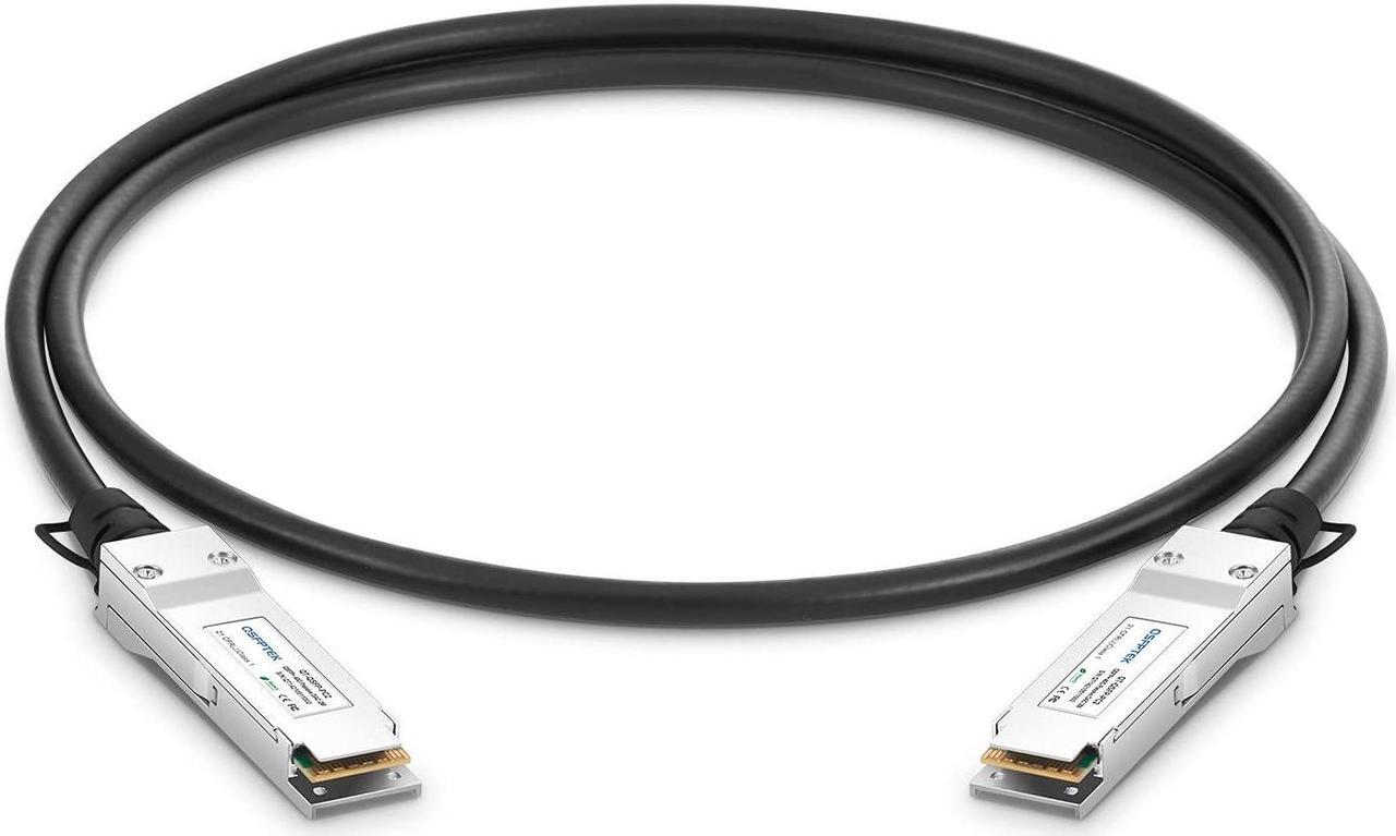 Main image of 40G QSFP DAC, 5M (16ft) Passive Direct Attach Copper Twinax Cable Compatible with Cisco QSFP-H40G-CU5M