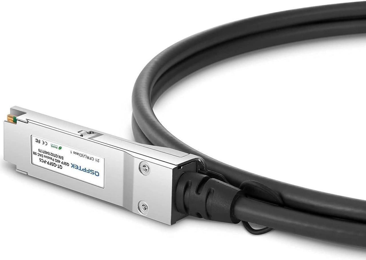 Alt view image 4 of 5 - 40G QSFP DAC, 5M (16ft) Passive Direct Attach Copper Twinax Cable Compatible with Cisco QSFP-H40G-CU5M