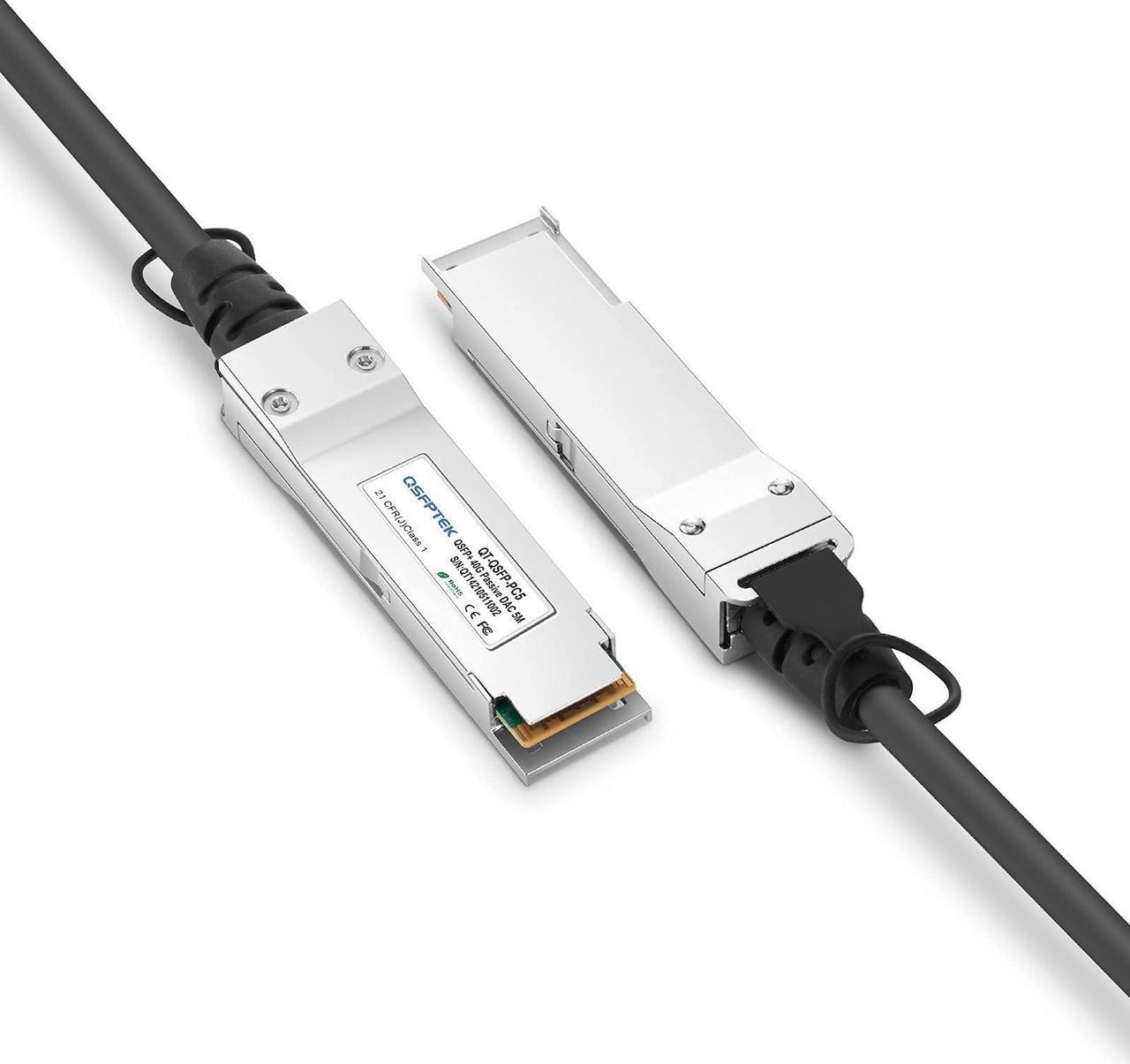 Alt view image 5 of 5 - 40G QSFP DAC, 5M (16ft) Passive Direct Attach Copper Twinax Cable Compatible with Cisco QSFP-H40G-CU5M