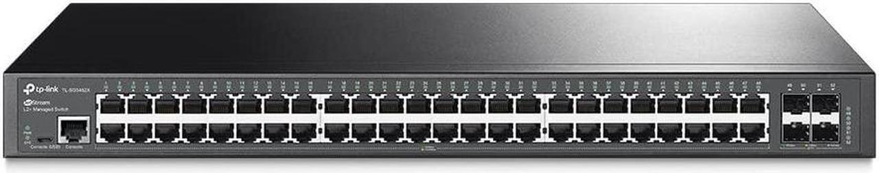 Main image of TP-Link TL-SG3452X | 48 Port Gigabit Switch, 4 x 10GE SFP+ Slots | L2+ Smart Managed | Omada SDN Integrated | IPv6 | Static Routing | Support QoS, IGMP & LAG | 5 Year Manufacturer Warranty