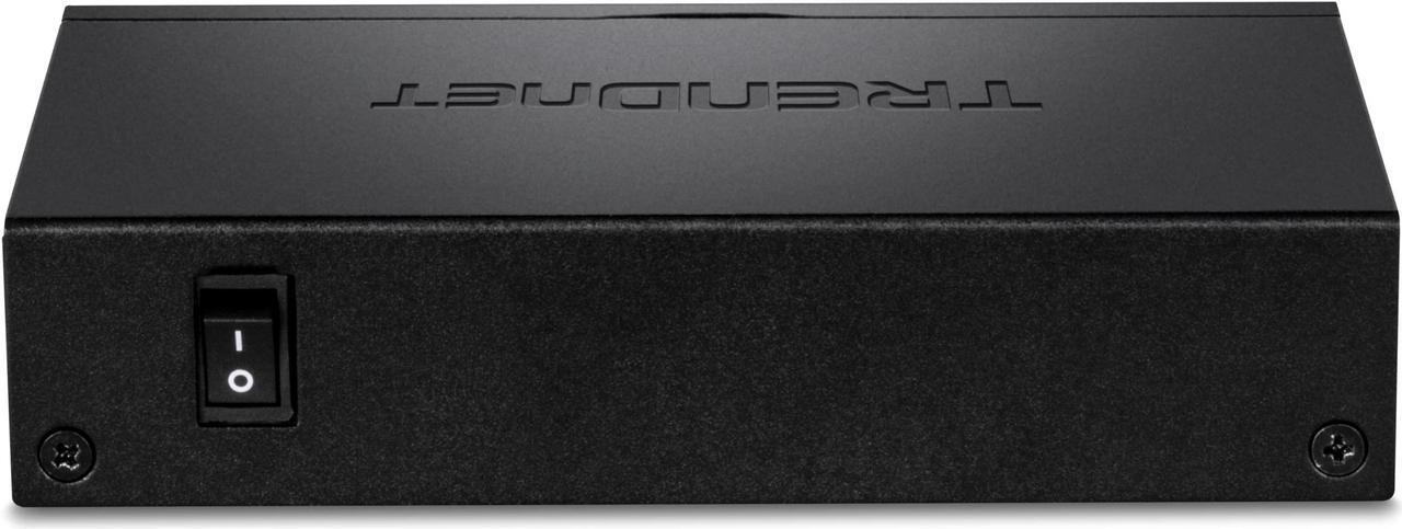 Alt view image 2 of 5 - TRENDnet 5-Port Gigabit PoE+ Switch, 32W PoE Power Budget, 10Gbps Switching Capacity, IEEE 802.1p QoS, DSCP Pass-Through Support, Fanless, Wall Mountable, Lifetime Protection, Black, TPE-TG52