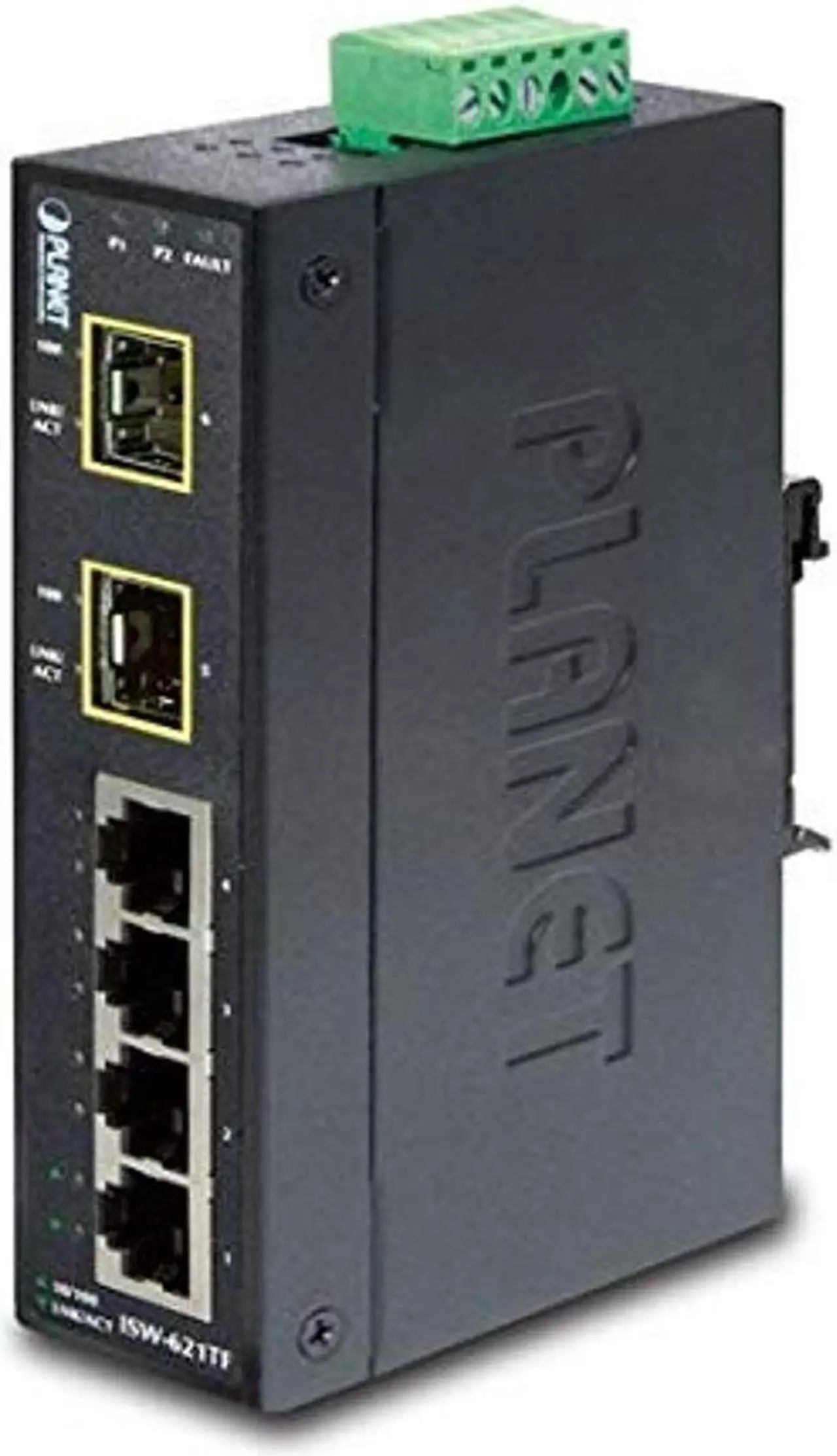 Main image of PLANET TECHNOLOGY ISW-621TF IP30 Industrial Ethernet Switch 4-Port 10/100Base-TX + 2-Port 100Base-FX SFP (SM/MM SFP) (-40~75C)