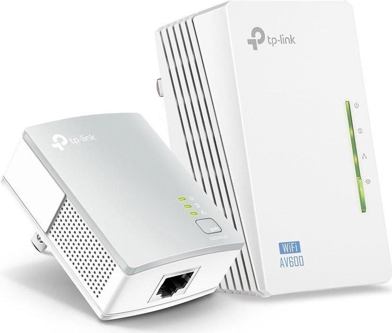 Alt view image 2 of 5 - TP-Link Powerline WiFi Extender - Powerline Adapter with WiFi, WiFi Booster, Plug & Play, Power Saving, Ethernet over Power, Expand both Wired and WiFi Connections, AV600 (TL-WPA4220 KIT)