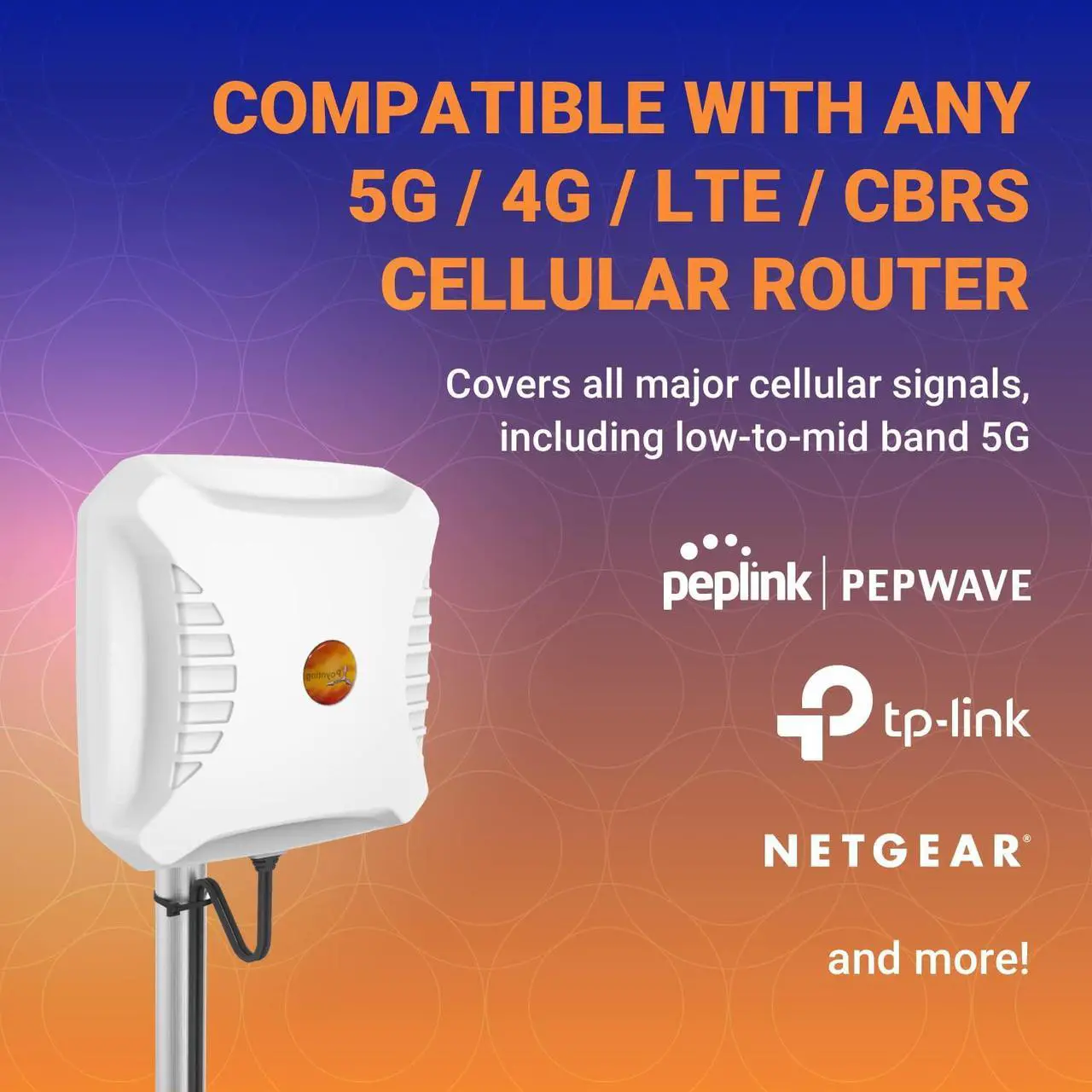 Alt view image 2 of 4 - Poynting XPOL-2-5G (No T-Mobile) Directional Cellular Antenna | 2X2 MIMO | 4G/LTE 5G | 698-3800 MHz | 11dBi | N-Connector