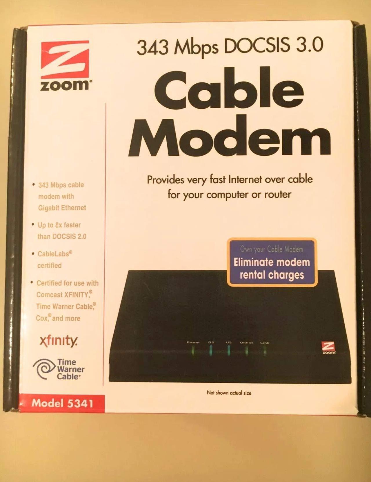 Main image of Portable, Zoom 5341 DOCSIS 3.0 Cable Modem 5341J Consumer Electronic Gadget Shop