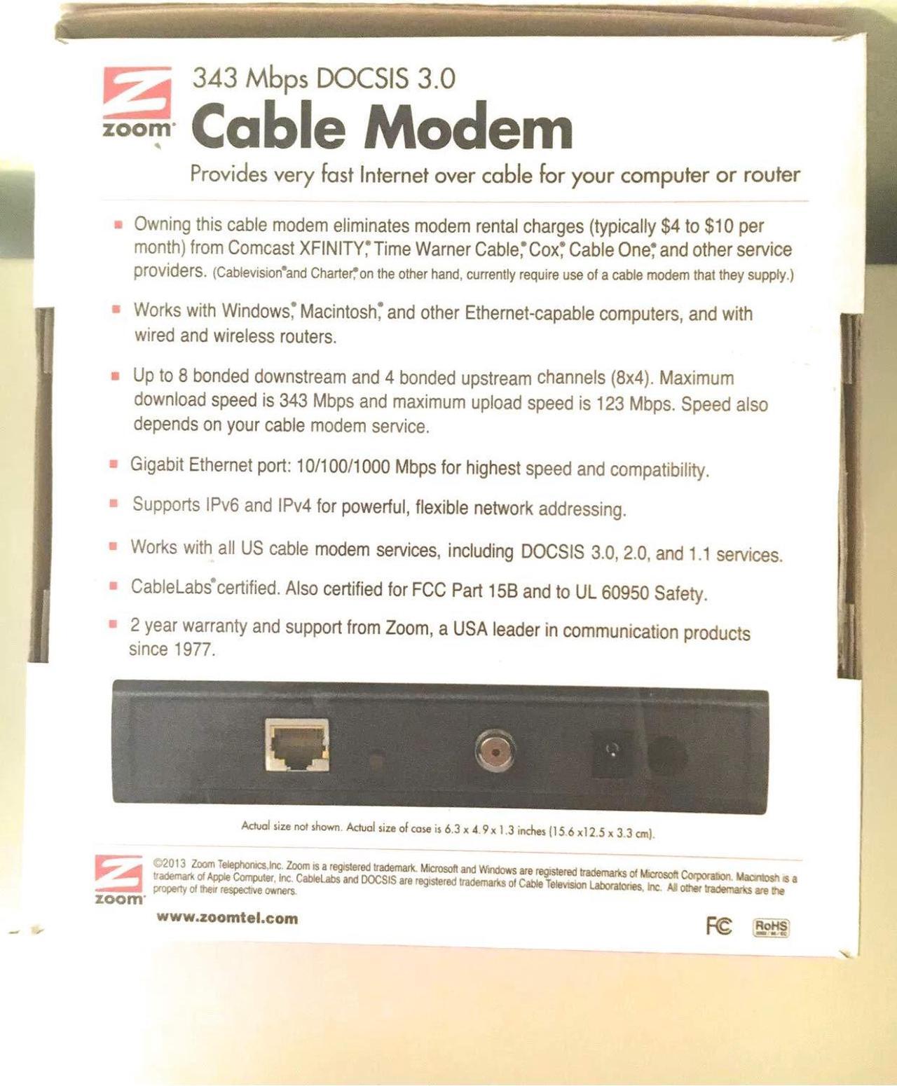 Alt view image 2 of 5 - Portable, Zoom 5341 DOCSIS 3.0 Cable Modem 5341J Consumer Electronic Gadget Shop