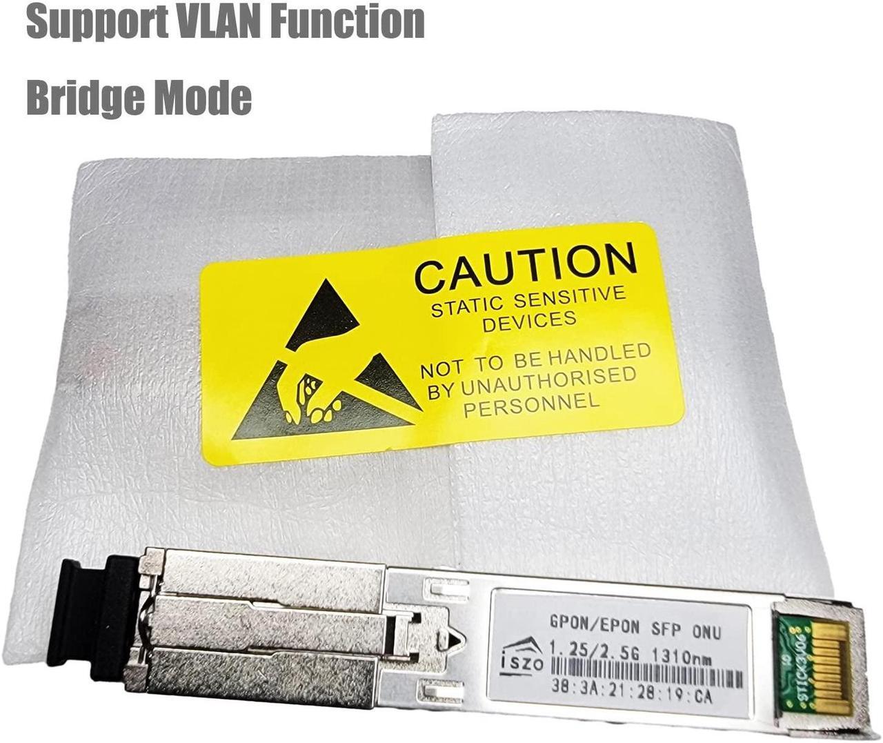 Alt view image 5 of 5 - iszo 1.25G/2.5G XPON/GPON/EPON ONU,SFP Stick ONU, Support MAC SN LOID Modify,SFP Port,for Network Switch/Router/Media Converter,Optical Fiber Modem