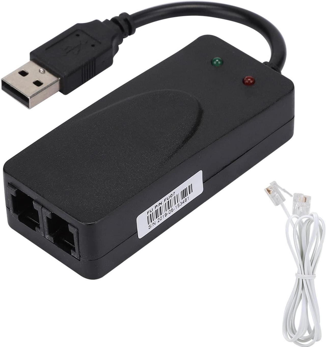 Main image of Normal Dial up Modem, Fax Modem Dual Port USB2.0 56K External Modem Driver for Win 7/Win 8/Win 10/Win XP