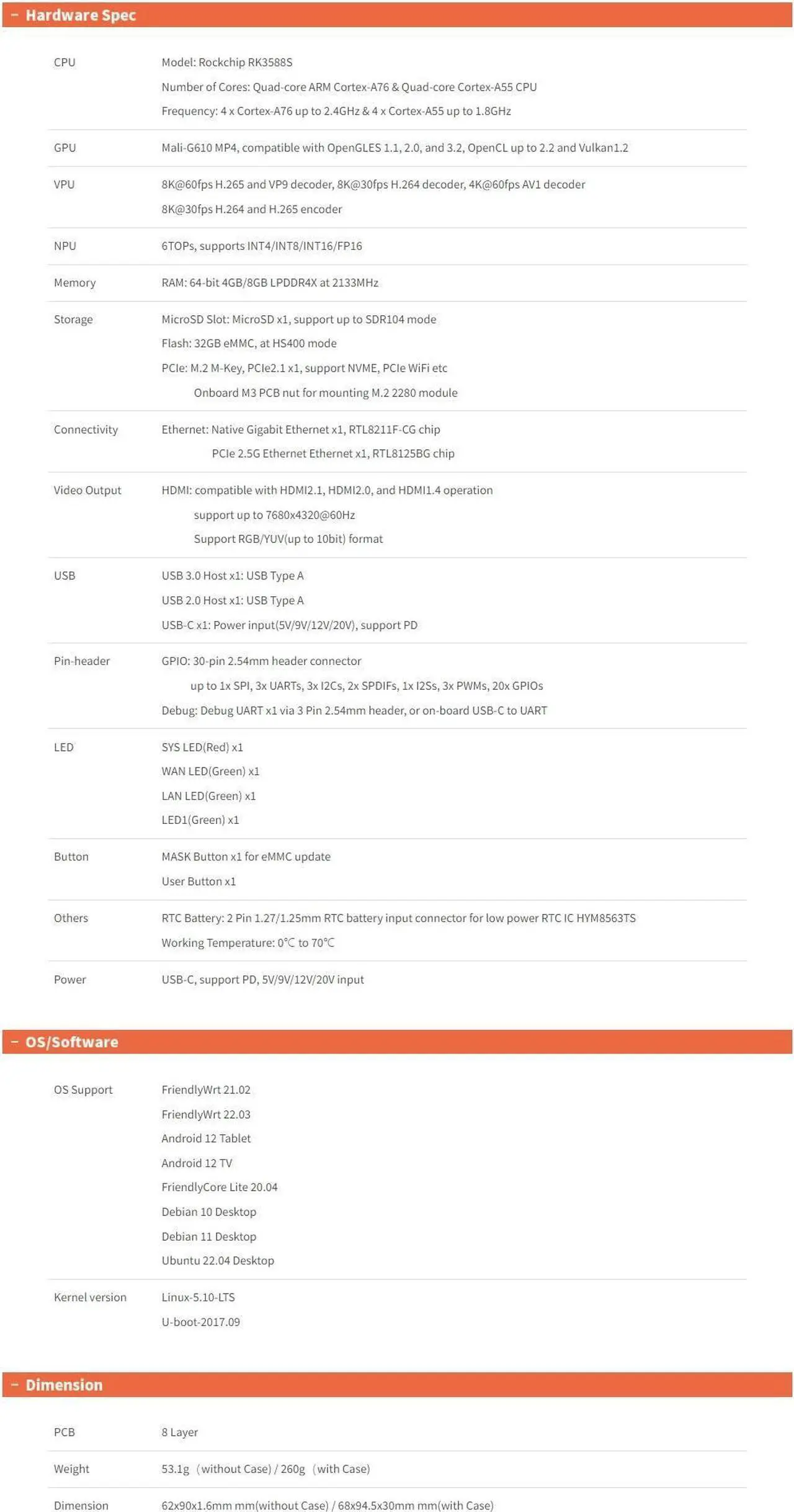 Alt view image 2 of 5 - Nanopi R6C Mini Wireless WiFi Router OpenWRT with PCle Gbps Ethernet LPDDR4X 8GB RAM RK3588S Soc 6Tops NPU Mali-G610 GPU for NAS Smart IoT Gateway Support Ubuntu Debian (with CNC Metal Case)