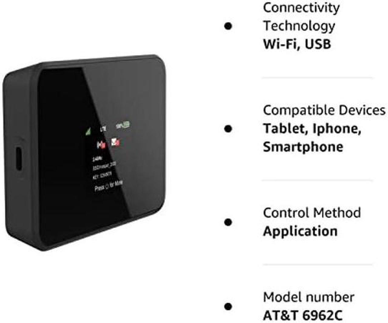 Alt view image 5 of 5 - AT&T Wi-Fi Turbo Hotspot 2, 256 MB, Black - Prepaid Hotspot, dual band
